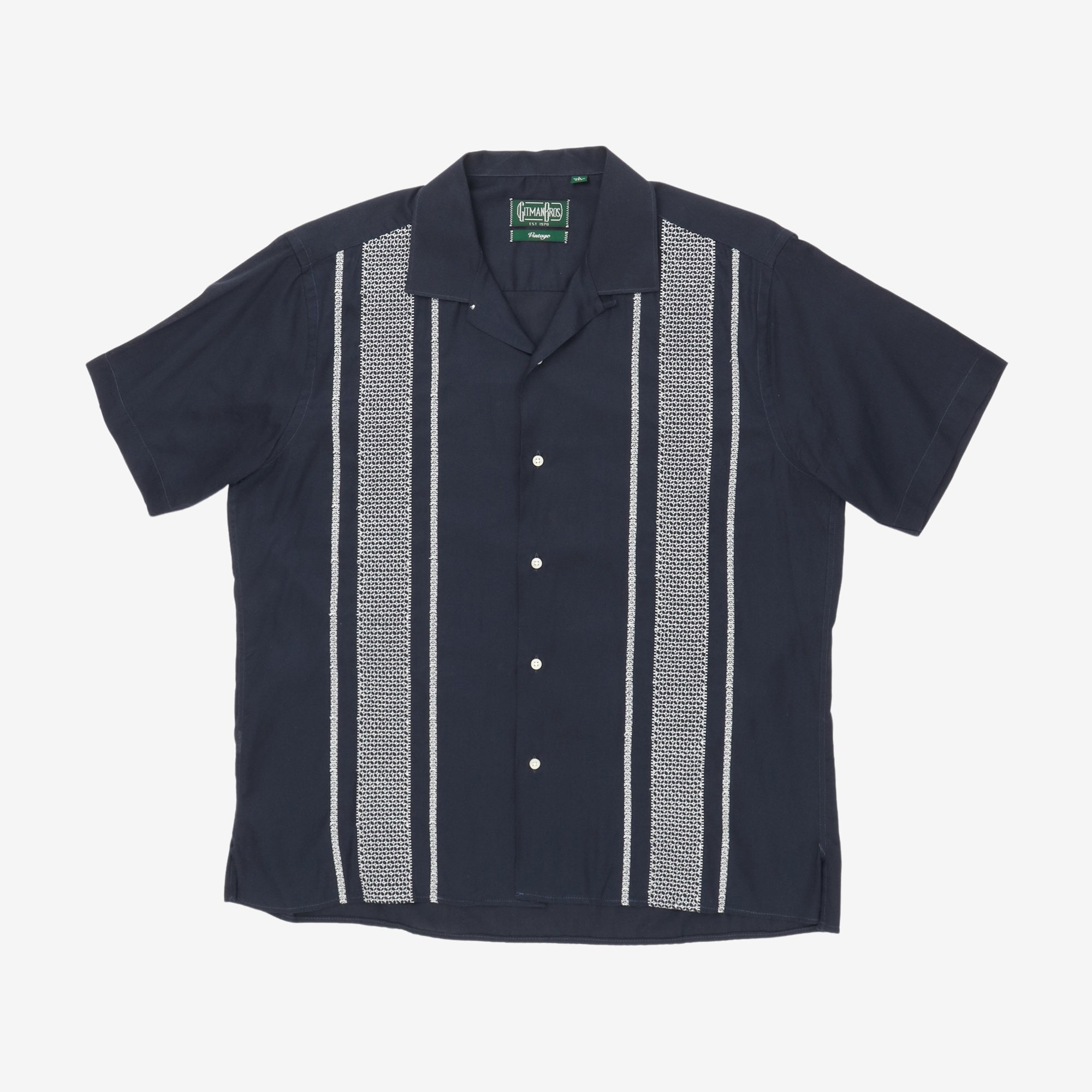 Embroidered Camp Collar Shirt