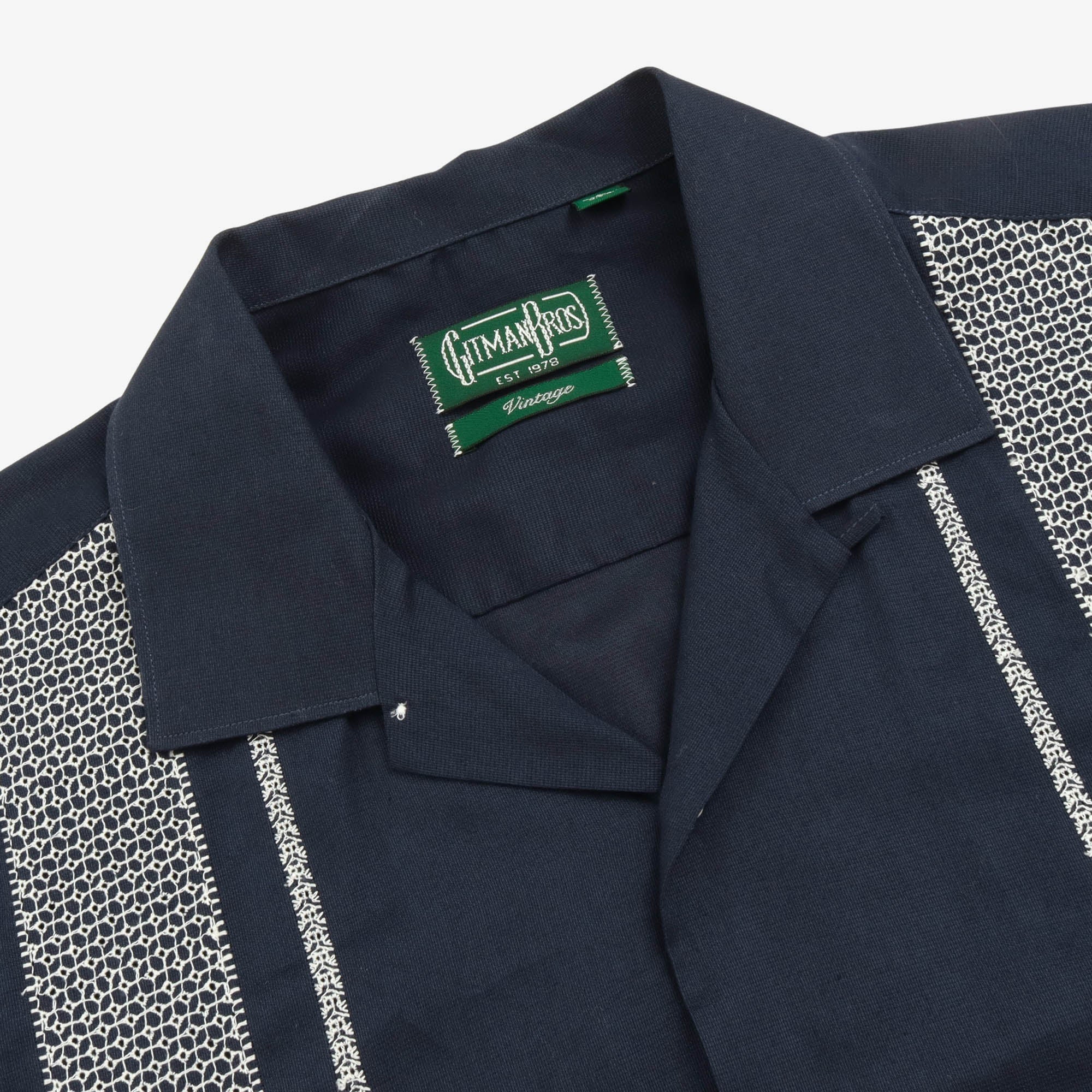 Embroidered Camp Collar Shirt
