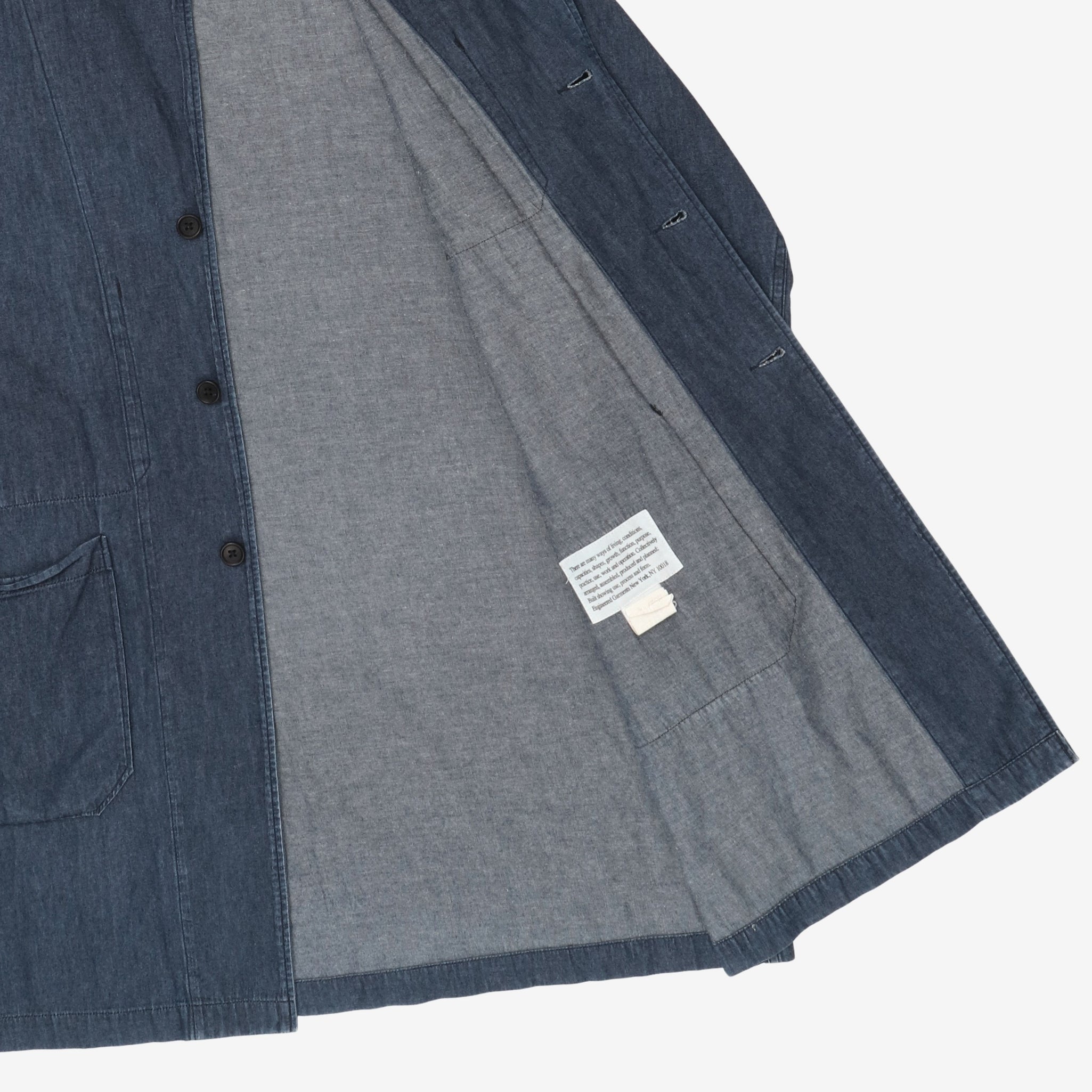 Three Pocket Long Denim Jacket