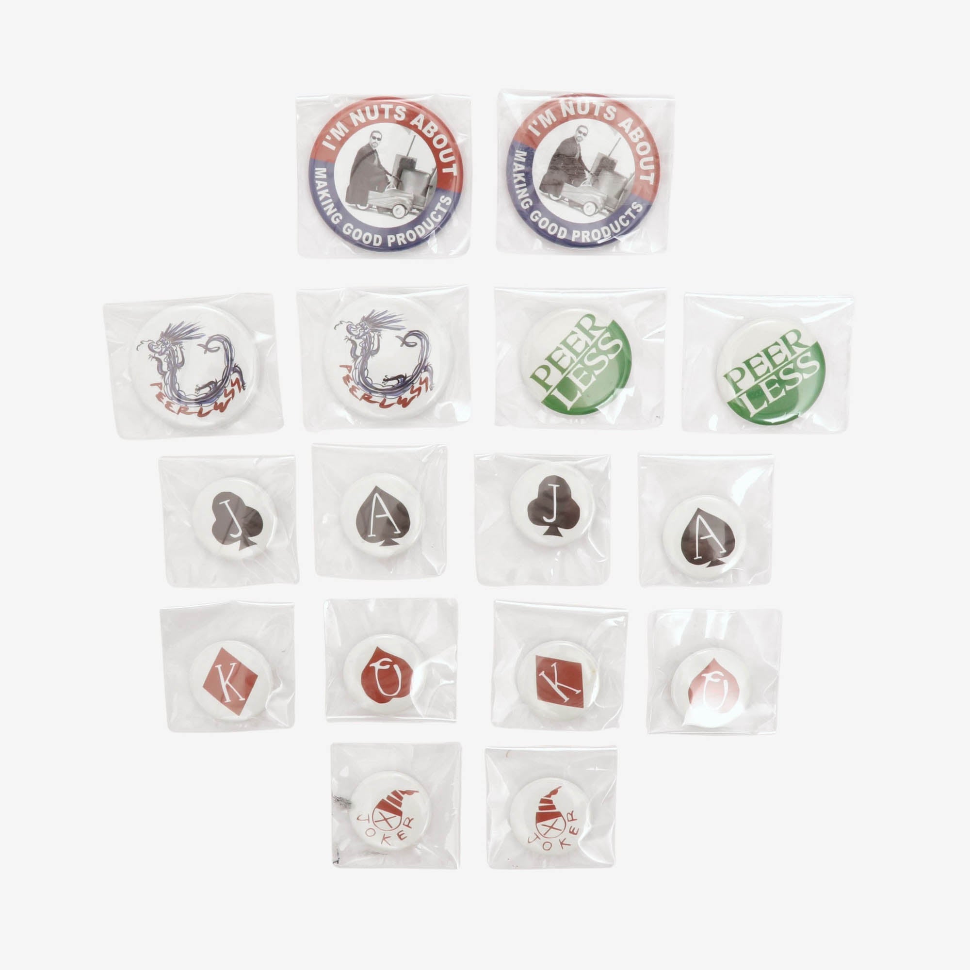 Set of 12 Pin Badges