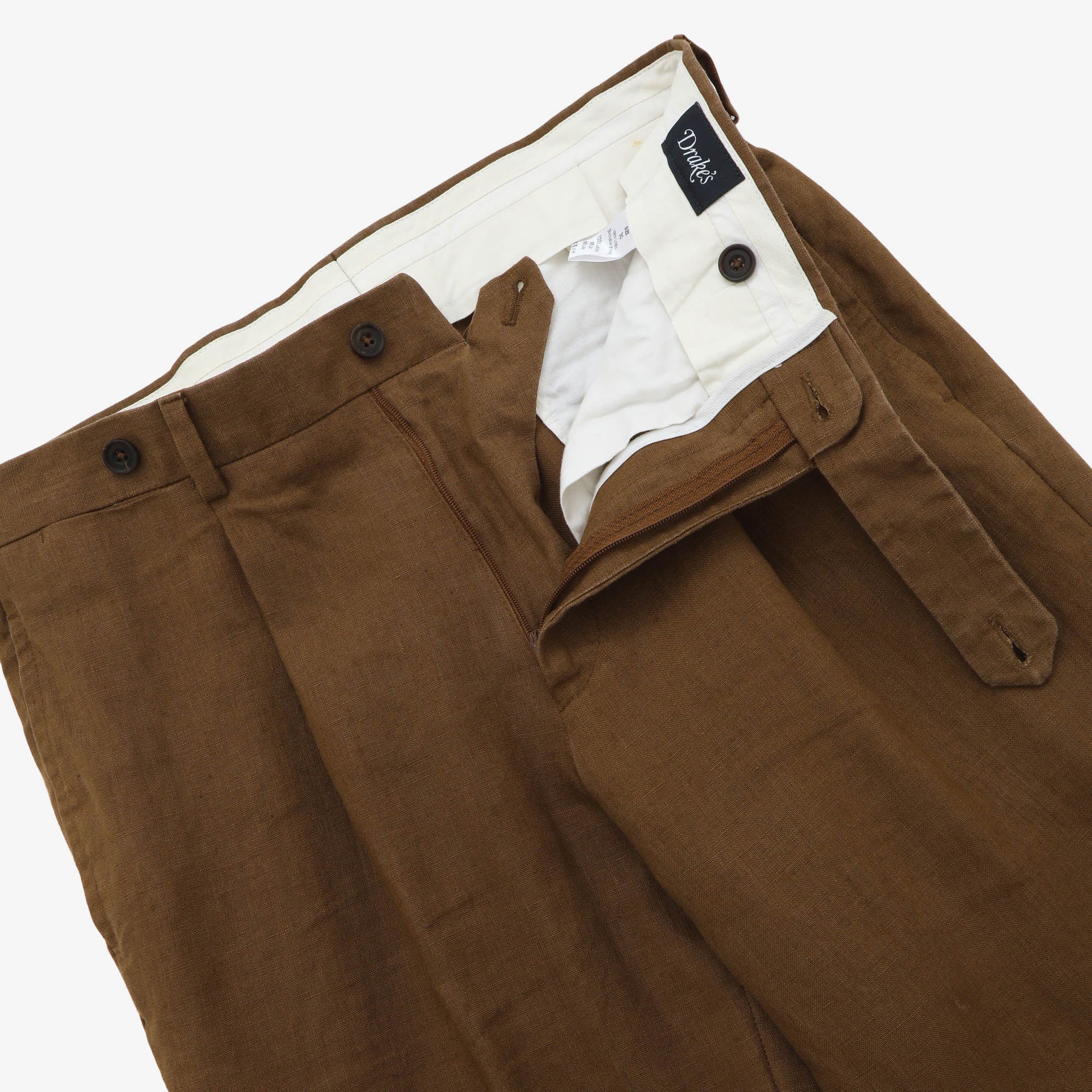 Linen Pleated Trousers (30W X 29.5L)