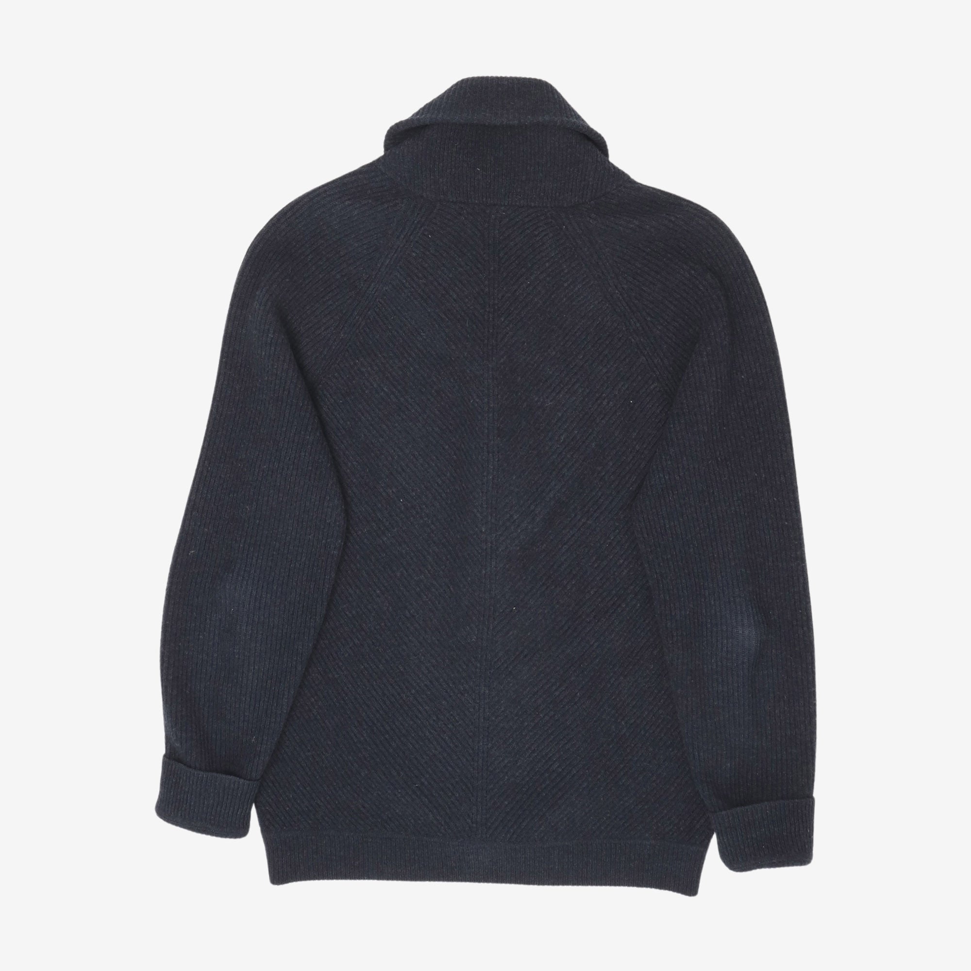 Ribbed Shawl Collar Cardigan