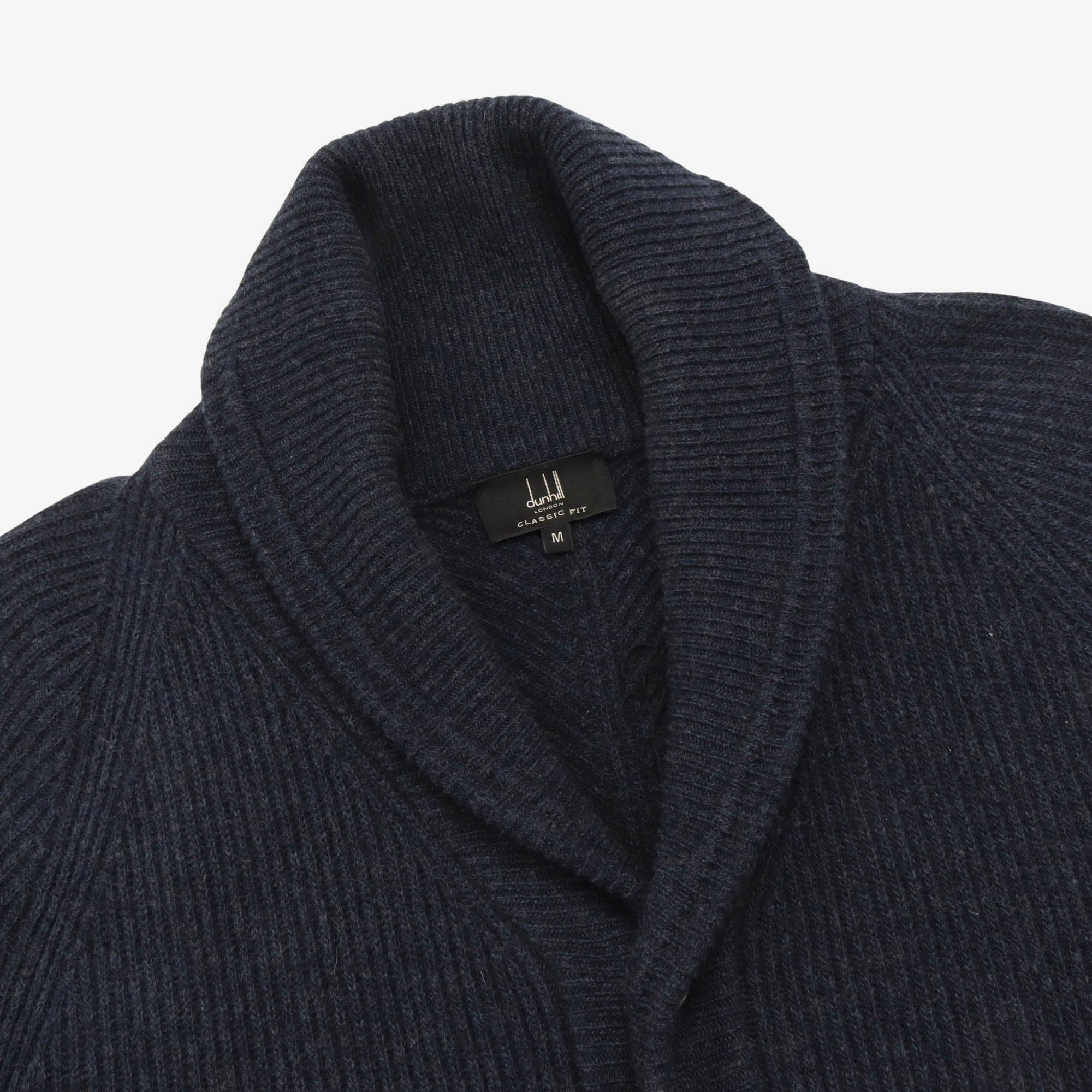 Ribbed Shawl Collar Cardigan
