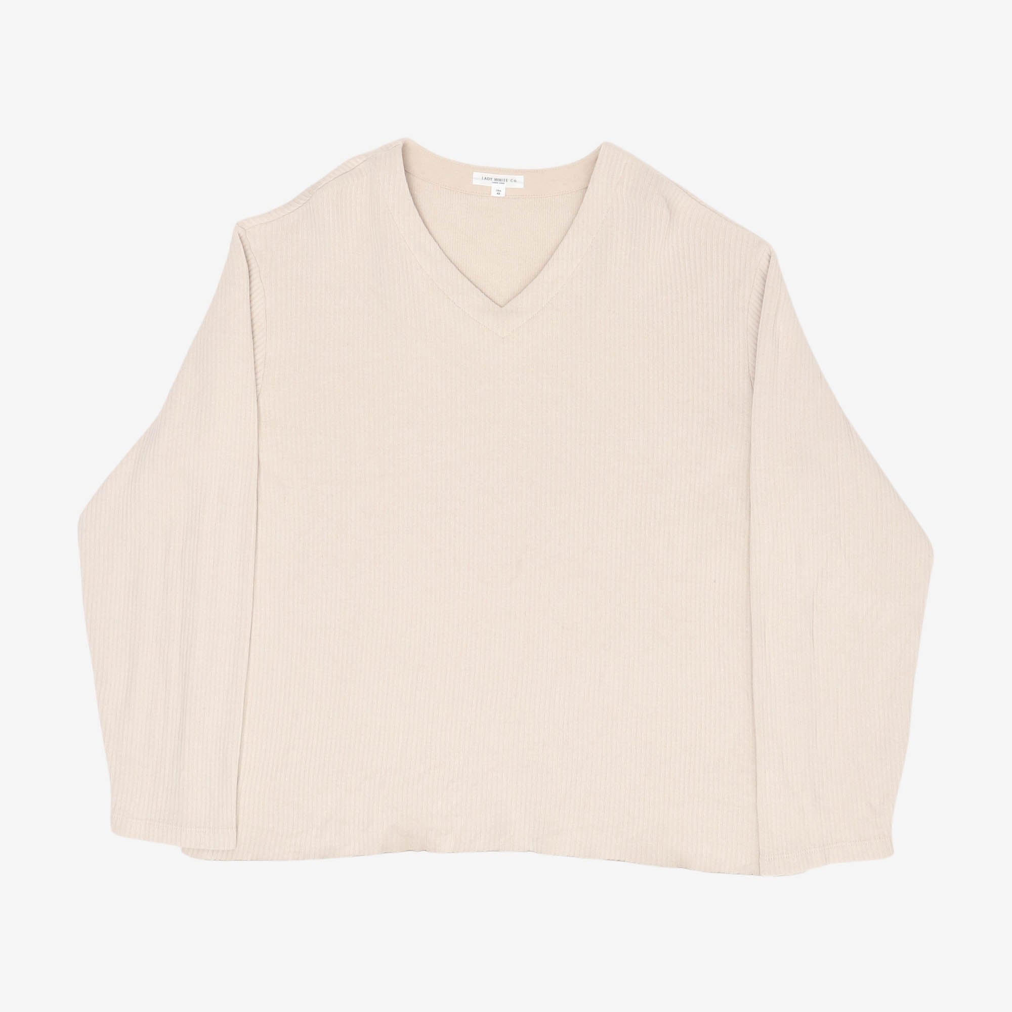 V Neck Ribbed Sweater