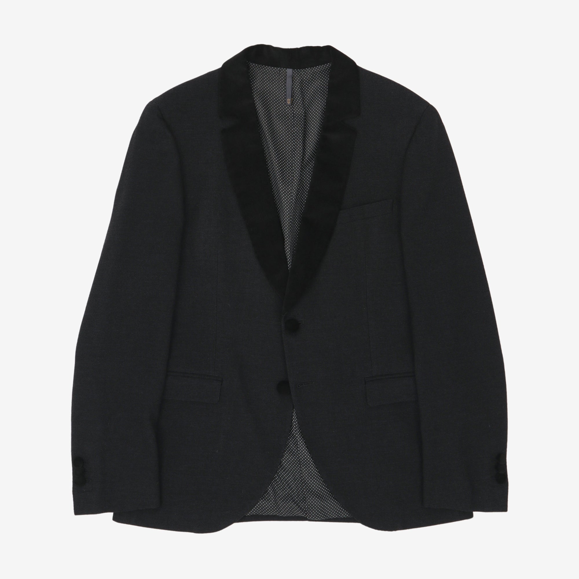Textured Wool Smoking Jacket