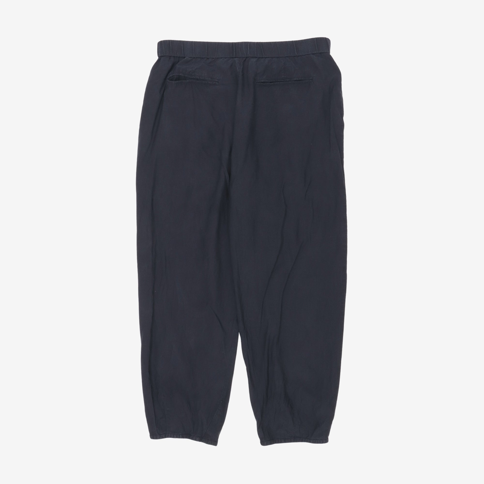 Silk Blend Pleated Easy Pants