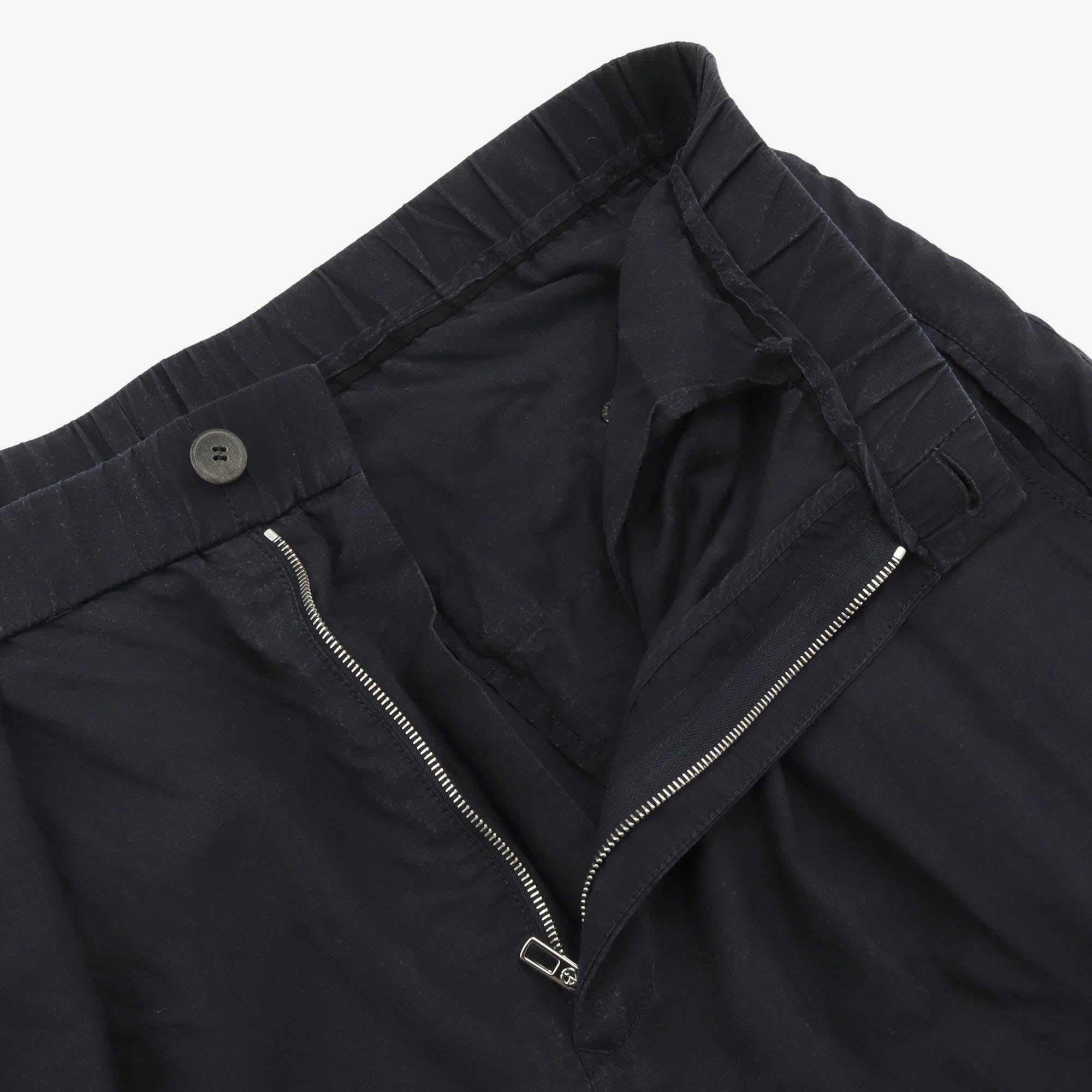 Silk Blend Pleated Easy Pants