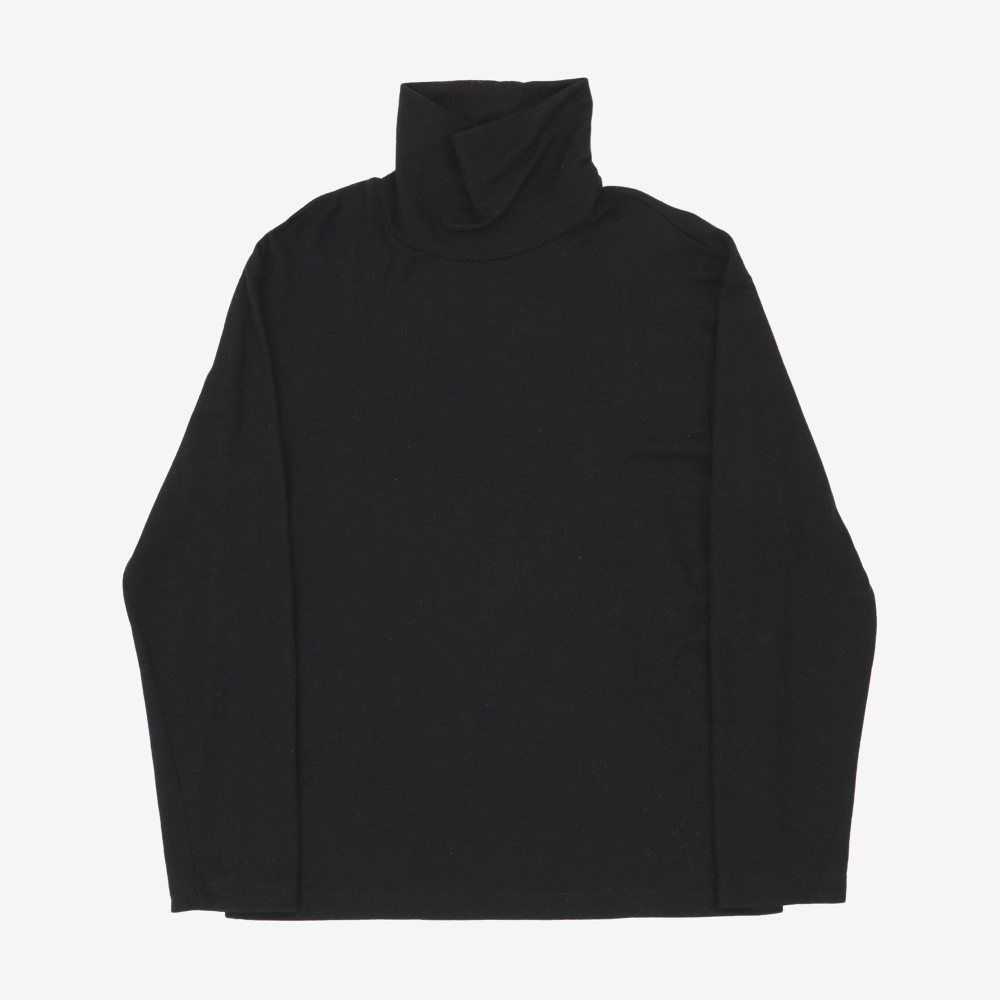 High Gauge Wool Jersey Turtleneck