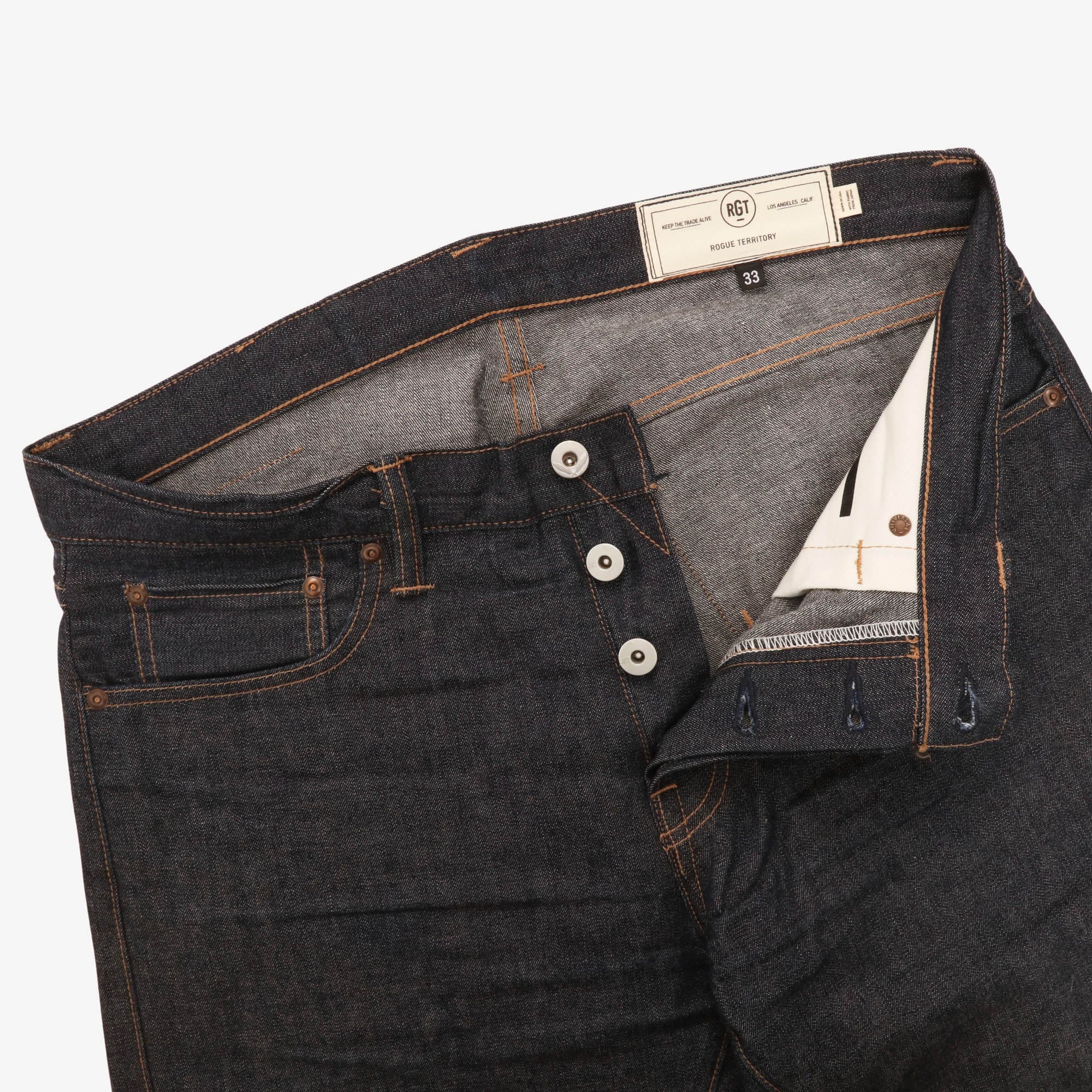 Stanton Slim Straight Selvedge Denim Jeans (36W X 28L)