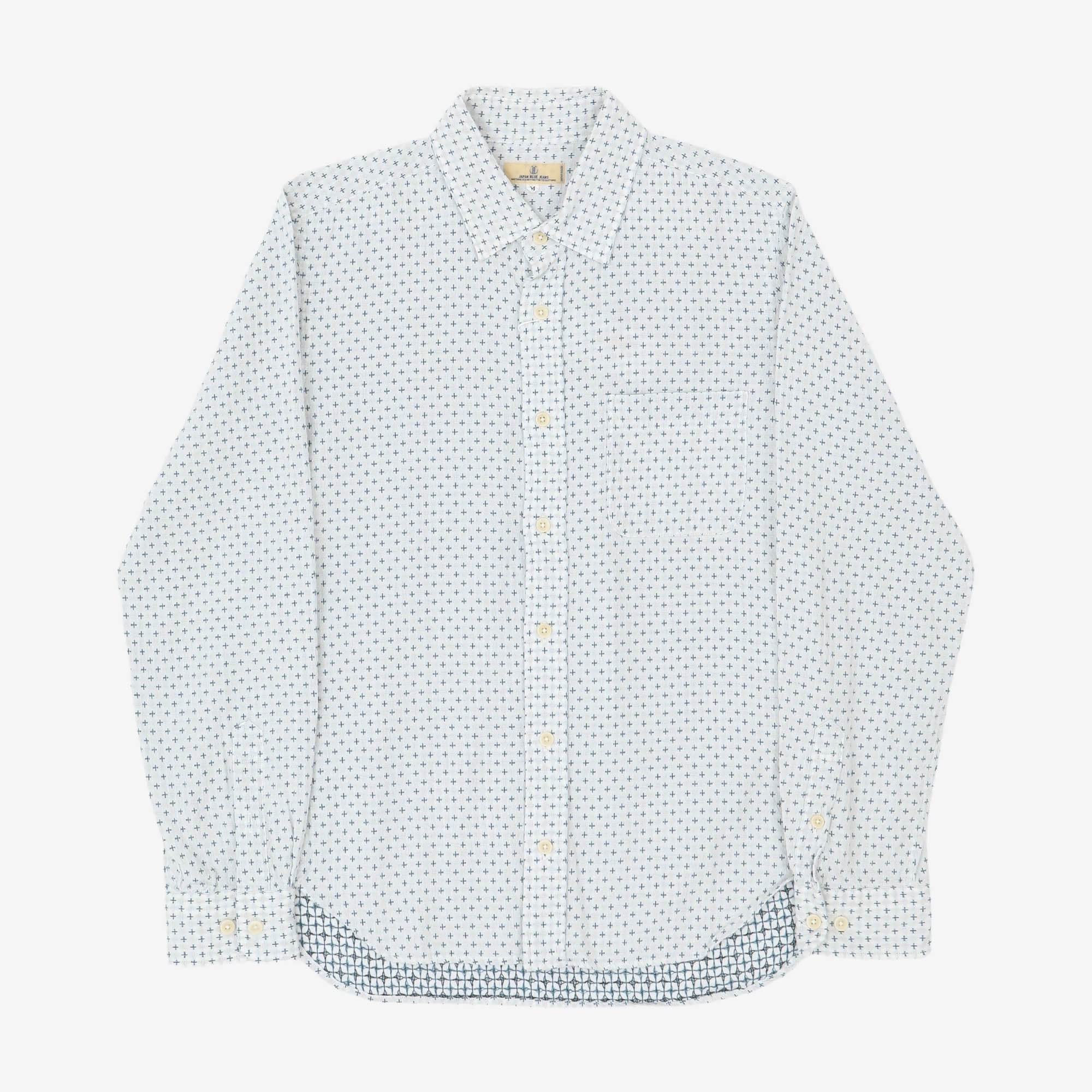 Shijira Weave Sashiko Pattern Shirt