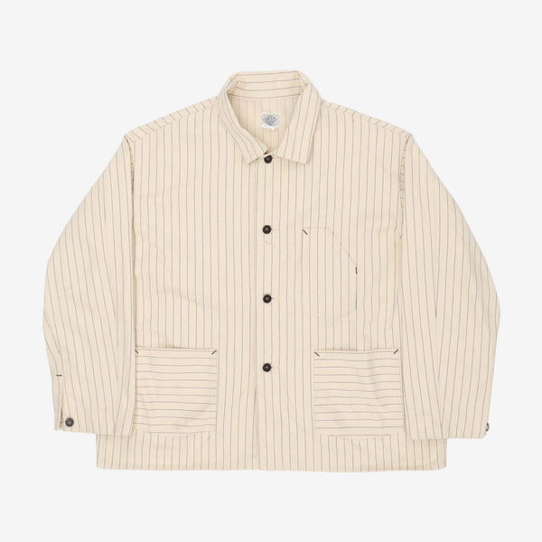 ジャケット・アウター POST OVERALLS MechanicBlouse2 HBTstripe Post Overalls Mechanic Stripe Jacket – Marrkt