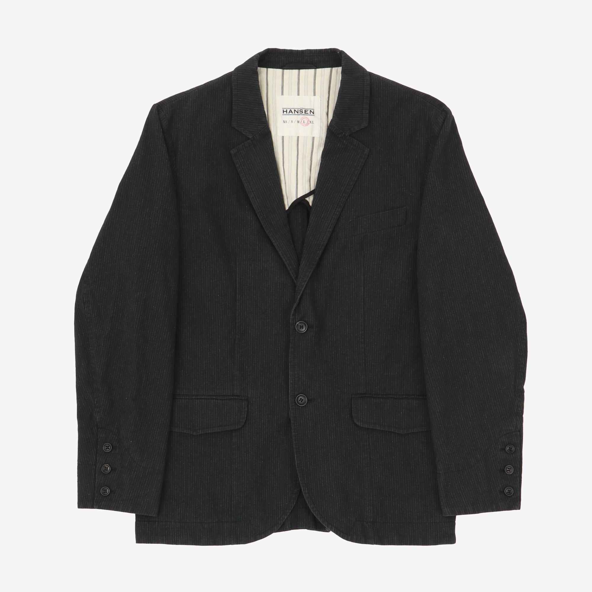 Pinstriped Cotton Blazer