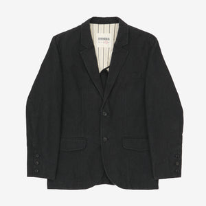 Pinstriped Cotton Blazer