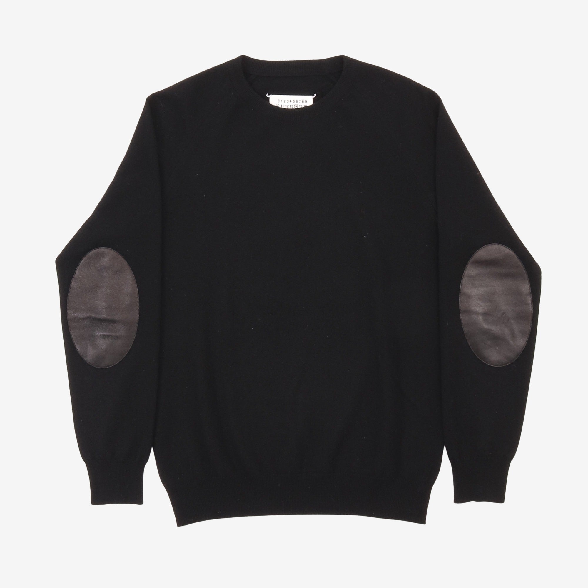 Leather Elbow Patch Sweater