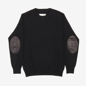 Leather Elbow Patch Sweater