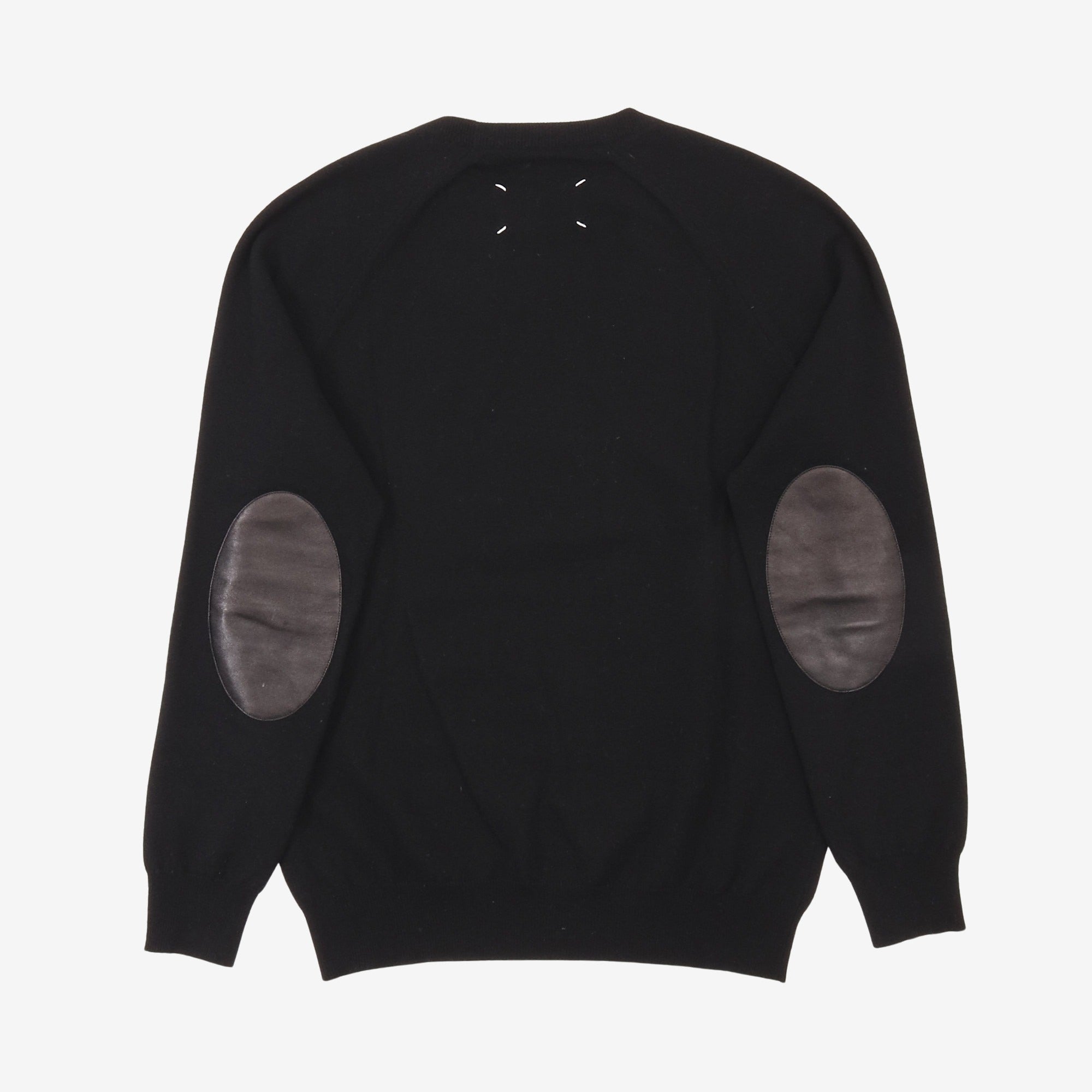 Leather Elbow Patch Sweater