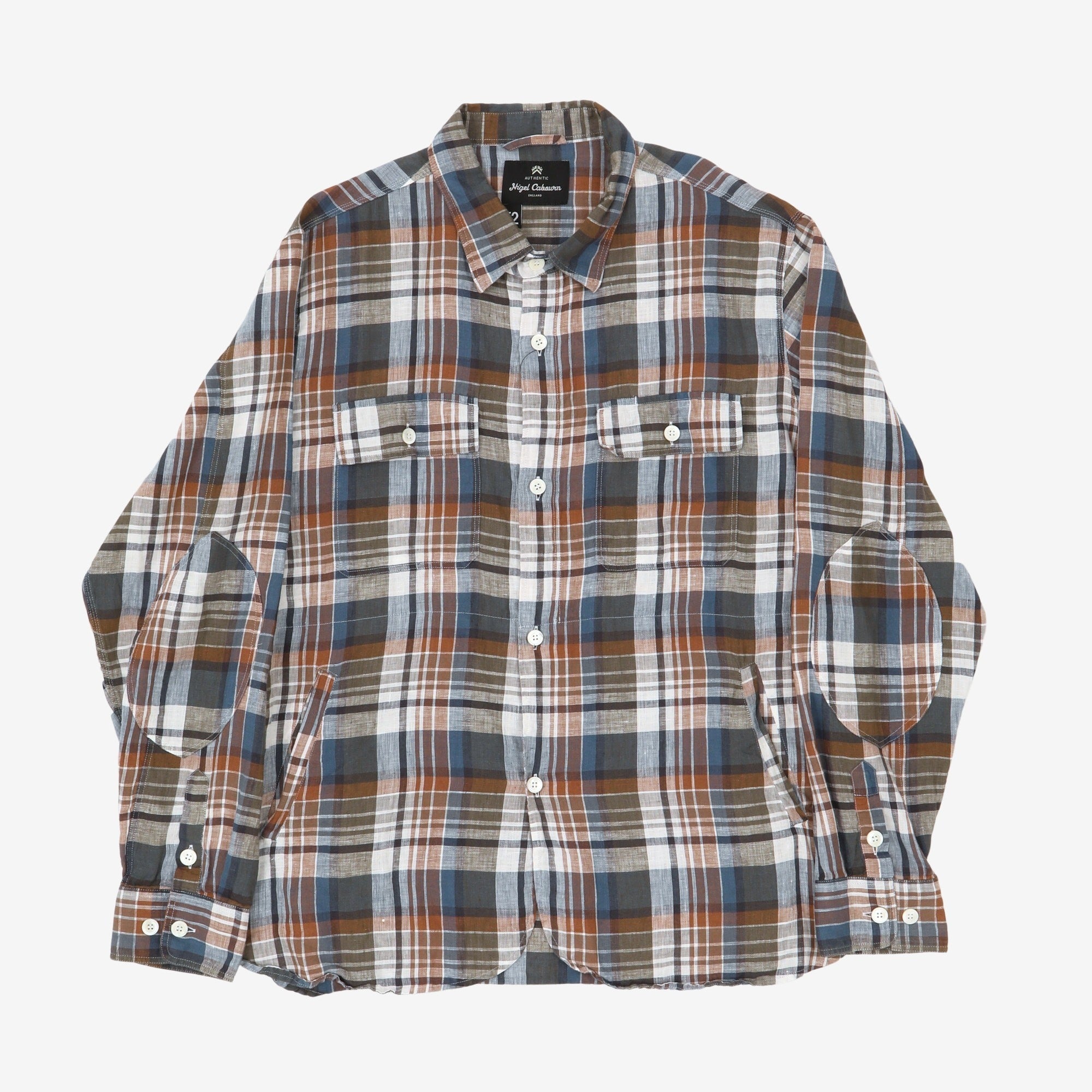 Linen Check Overshirt