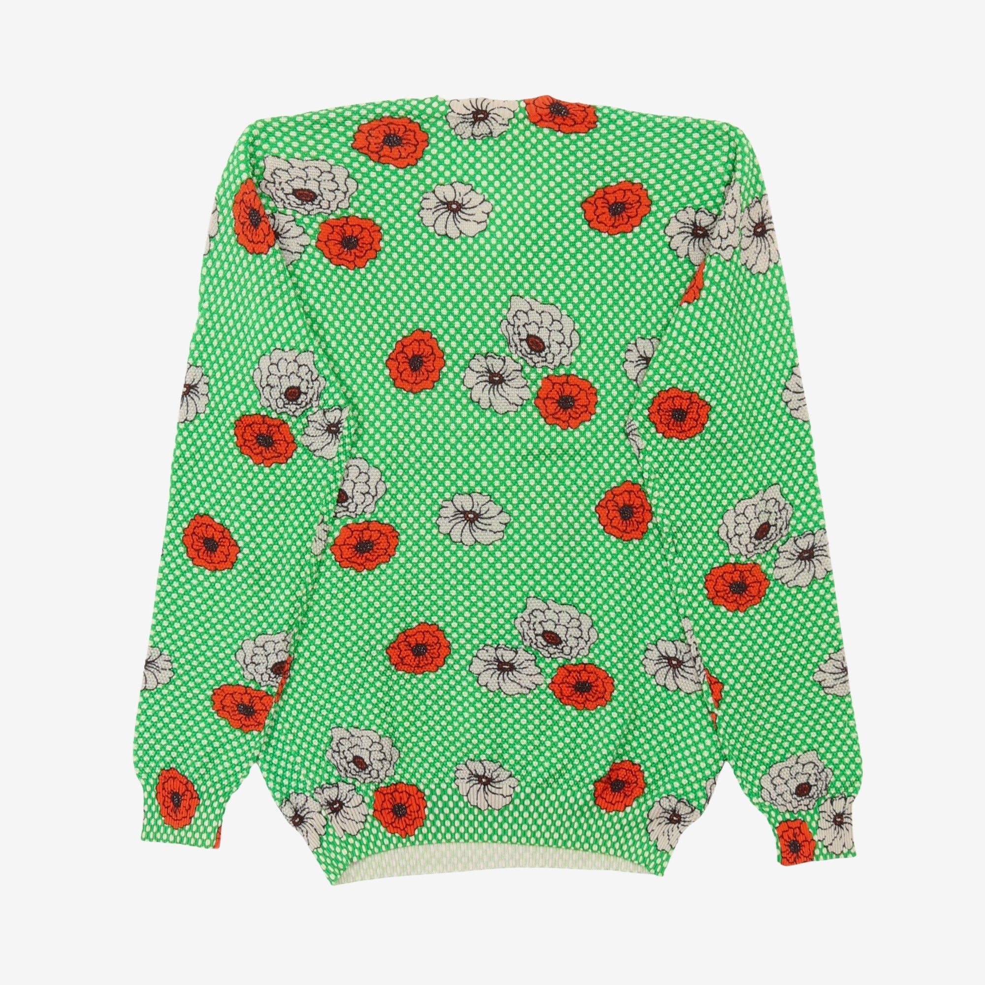 V-Neck Flower Sweater