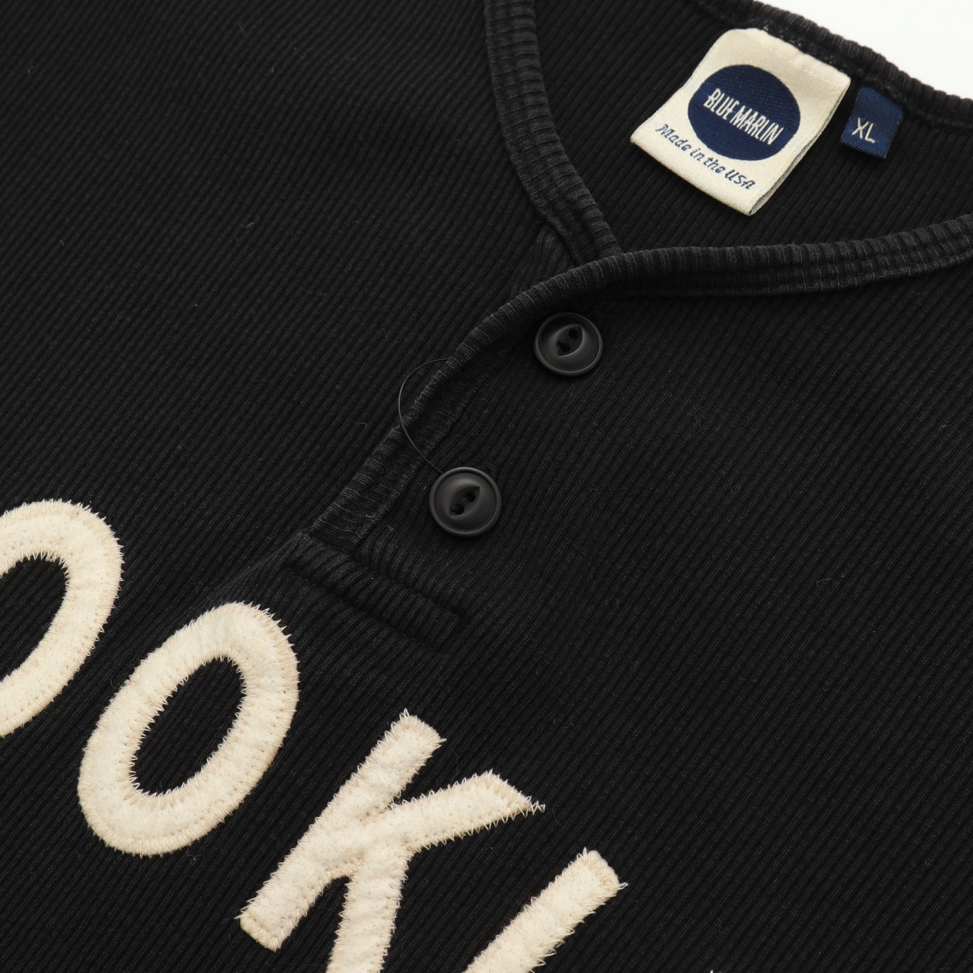 Brooklyn Long Sleeved Ribbed Henley