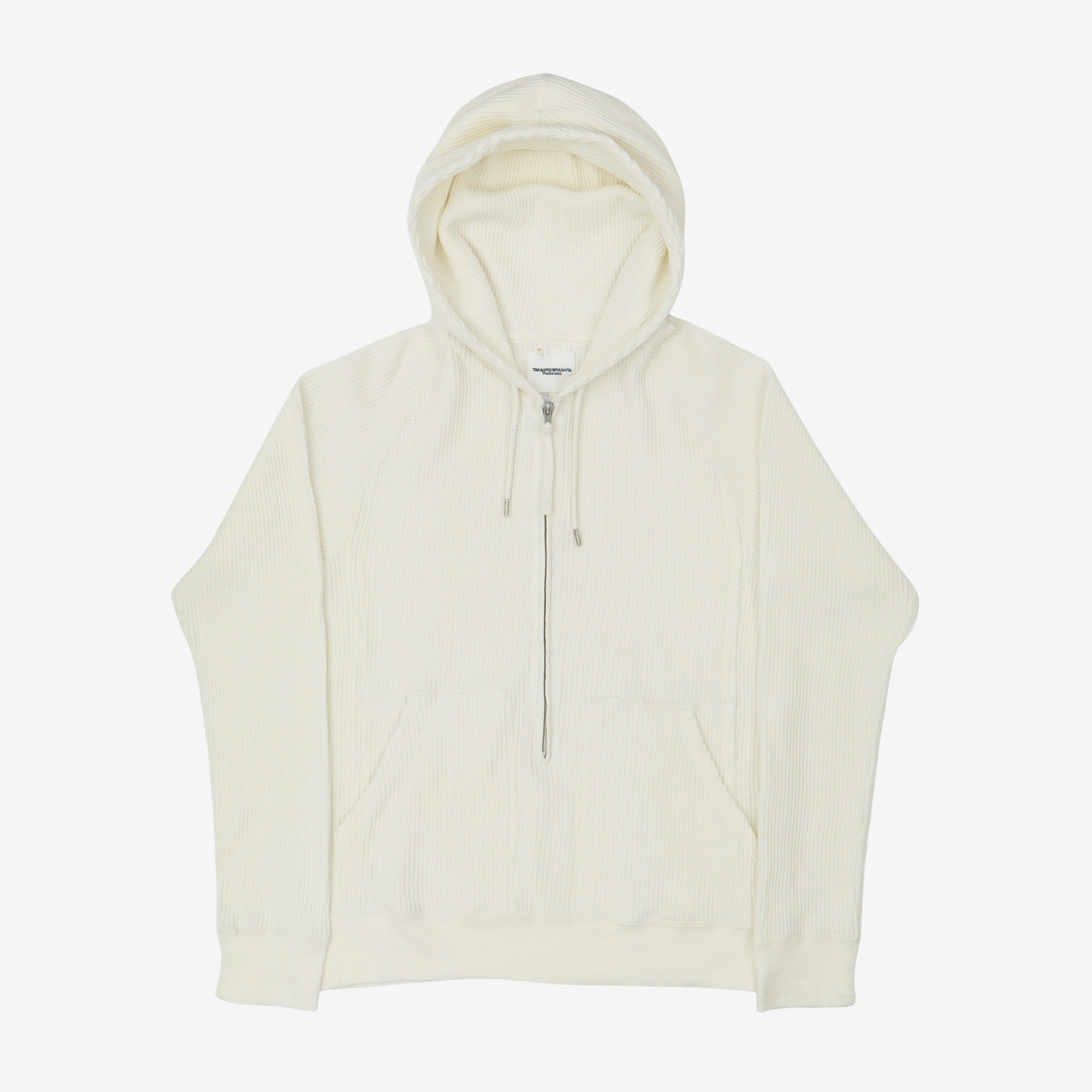 Waffle Knit Zip Hoodie