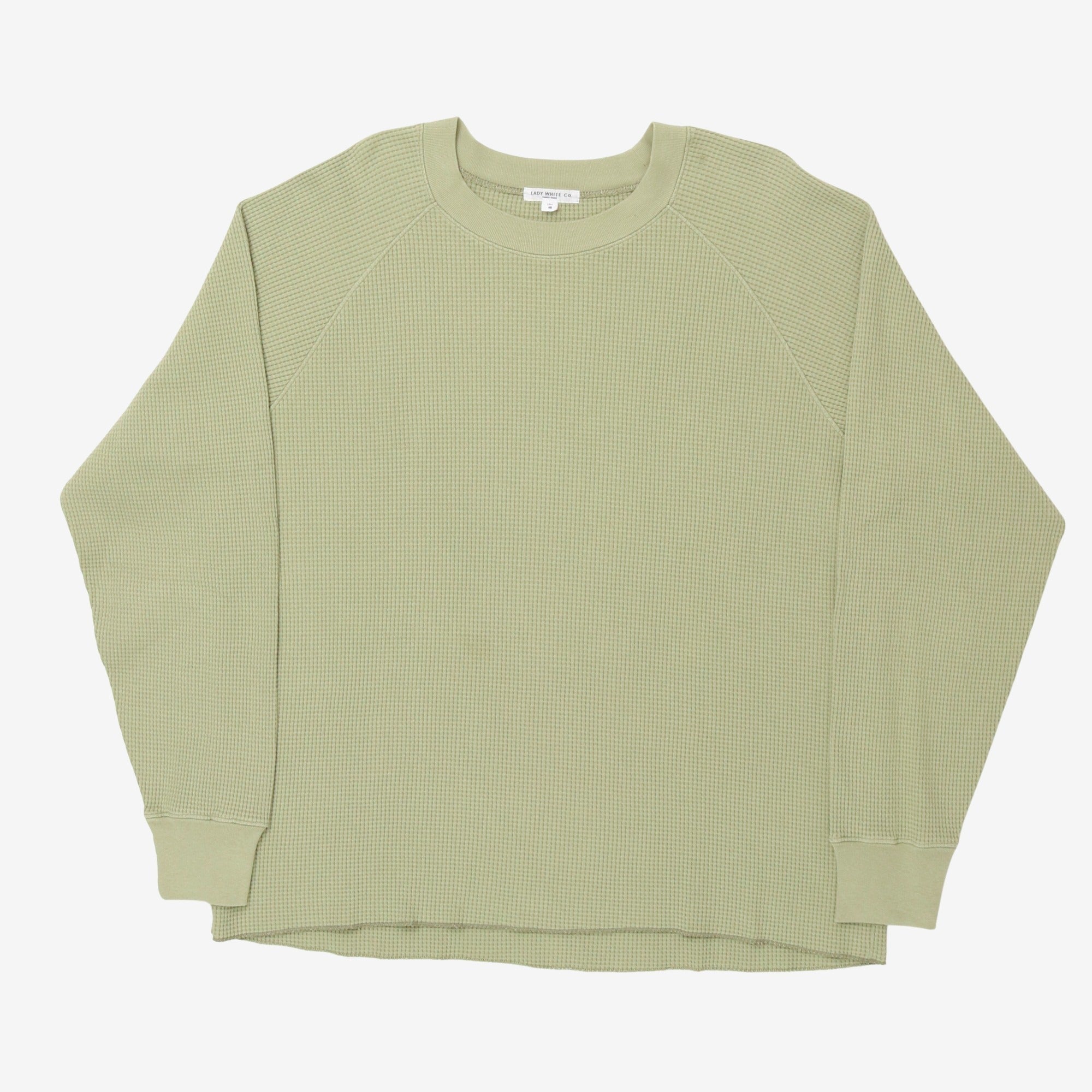 Raglan Sleeve Waffle Knit