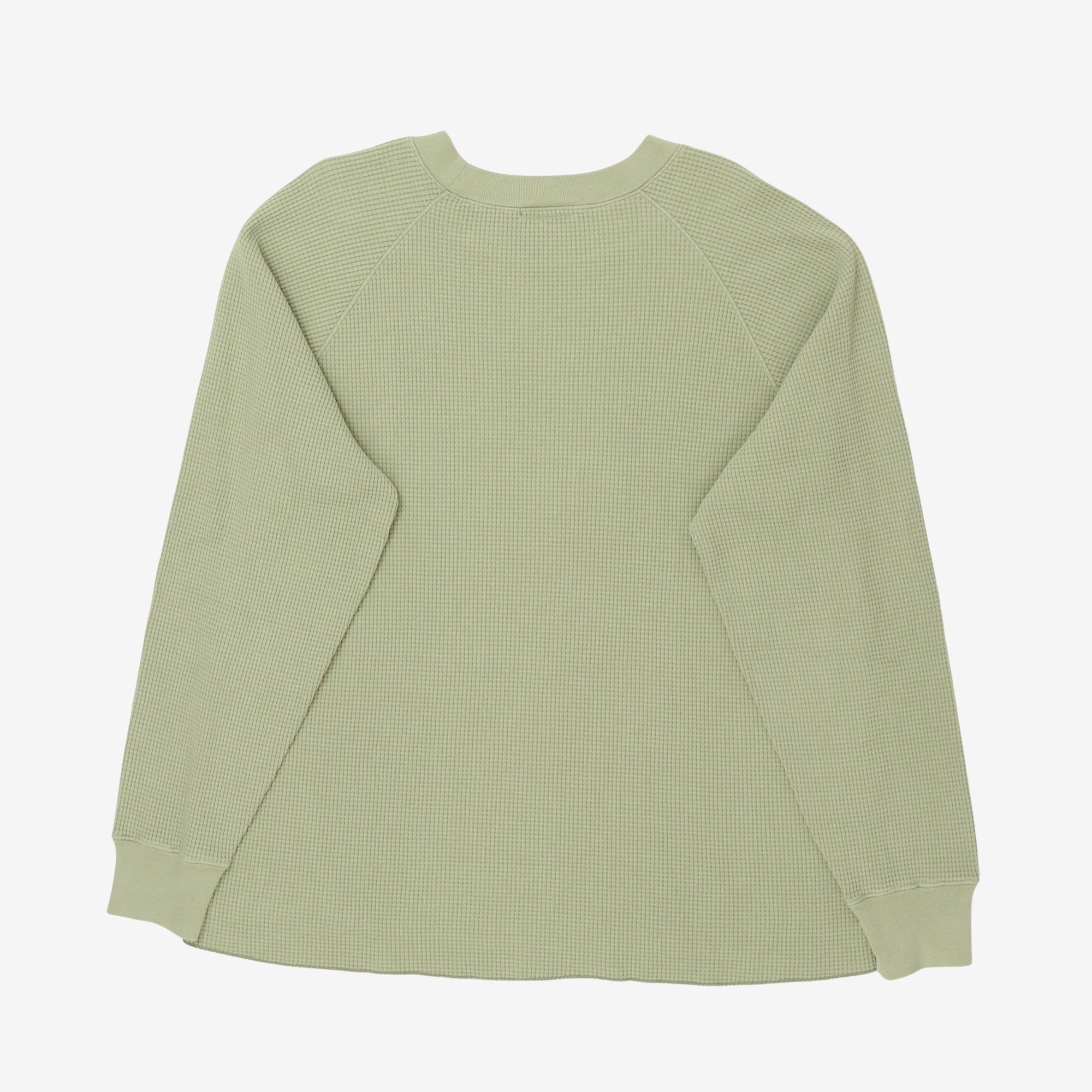 Raglan Sleeve Waffle Knit