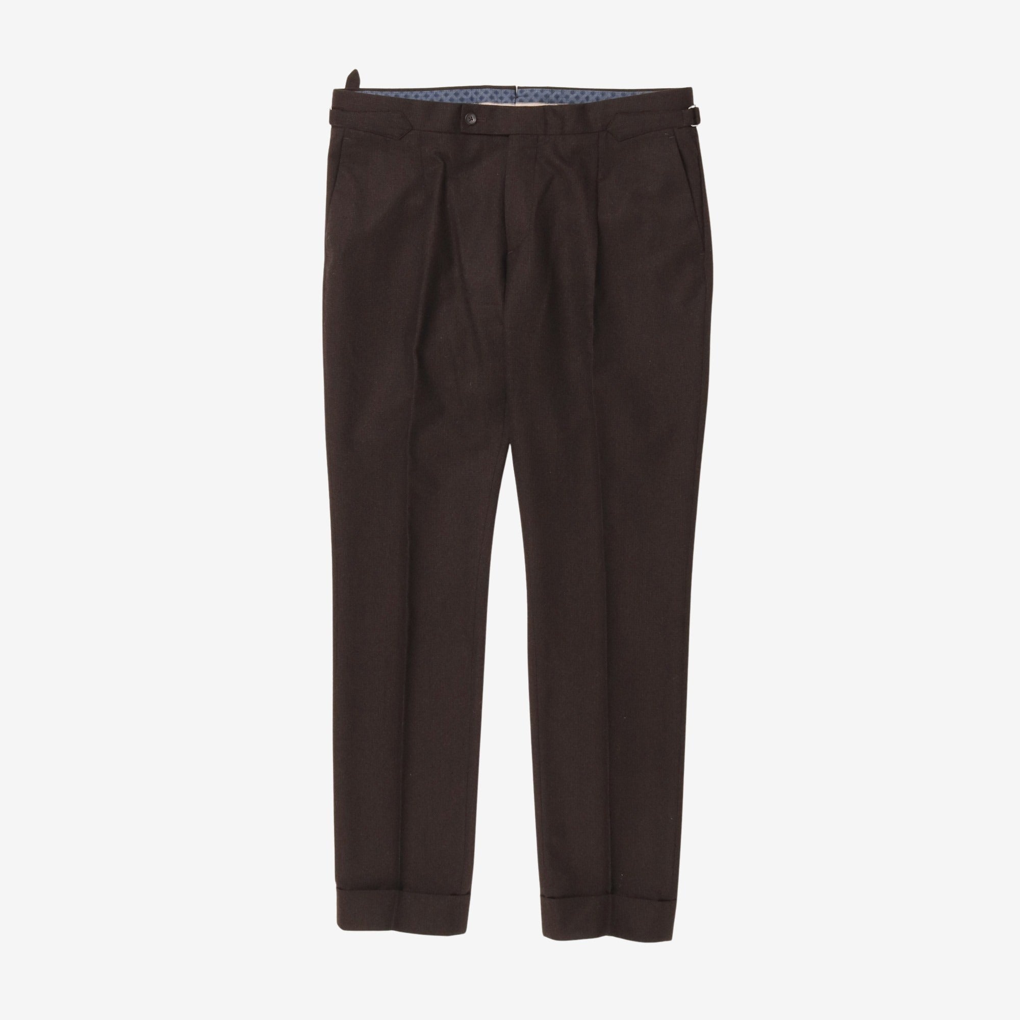 Pleated Wool Trouser