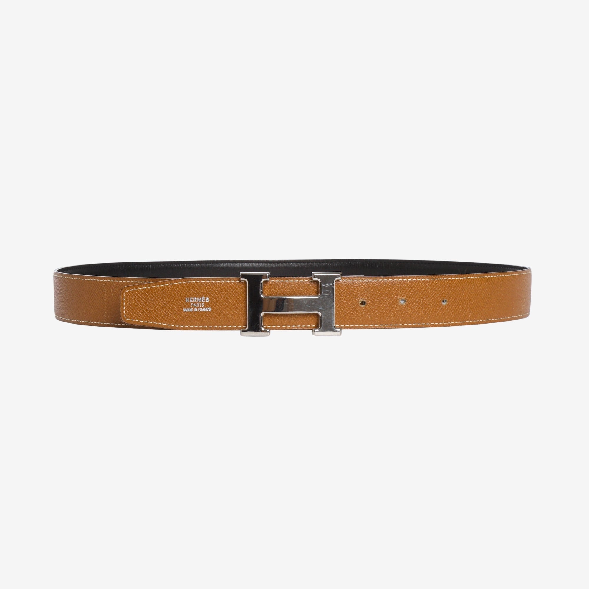 Vintage 90s Reversible Leather Belt + Buckle + Additional Strap