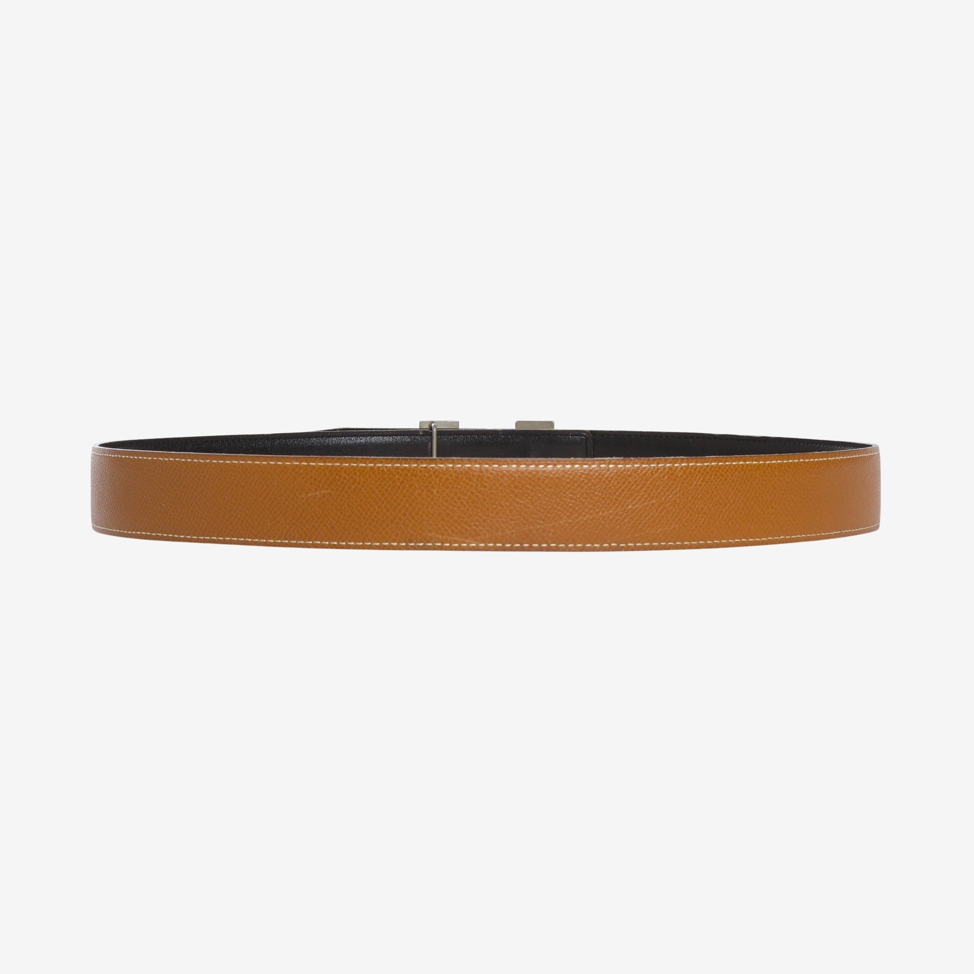 Vintage 90s Reversible Leather Belt + Buckle + Additional Strap