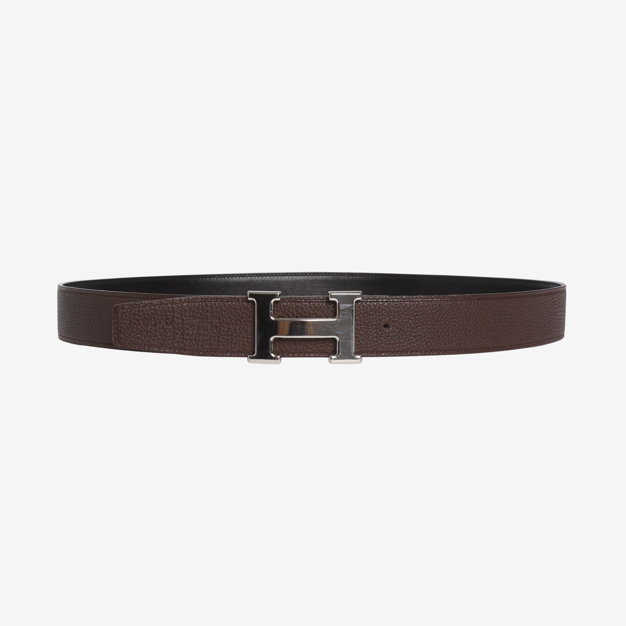 Vintage 90s Reversible Leather Belt + Buckle + Additional Strap