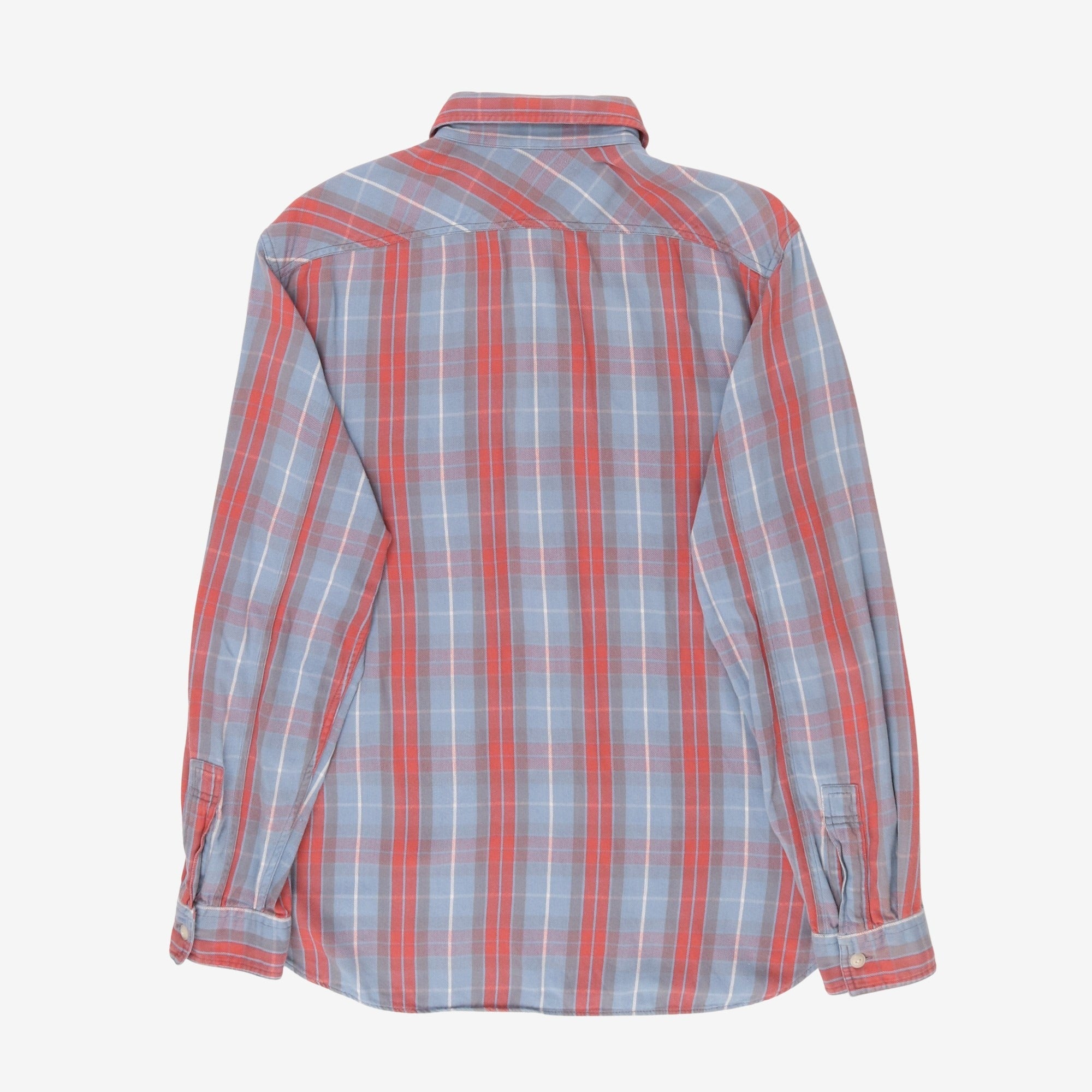 Quarter Zip Check Plaid Shirt