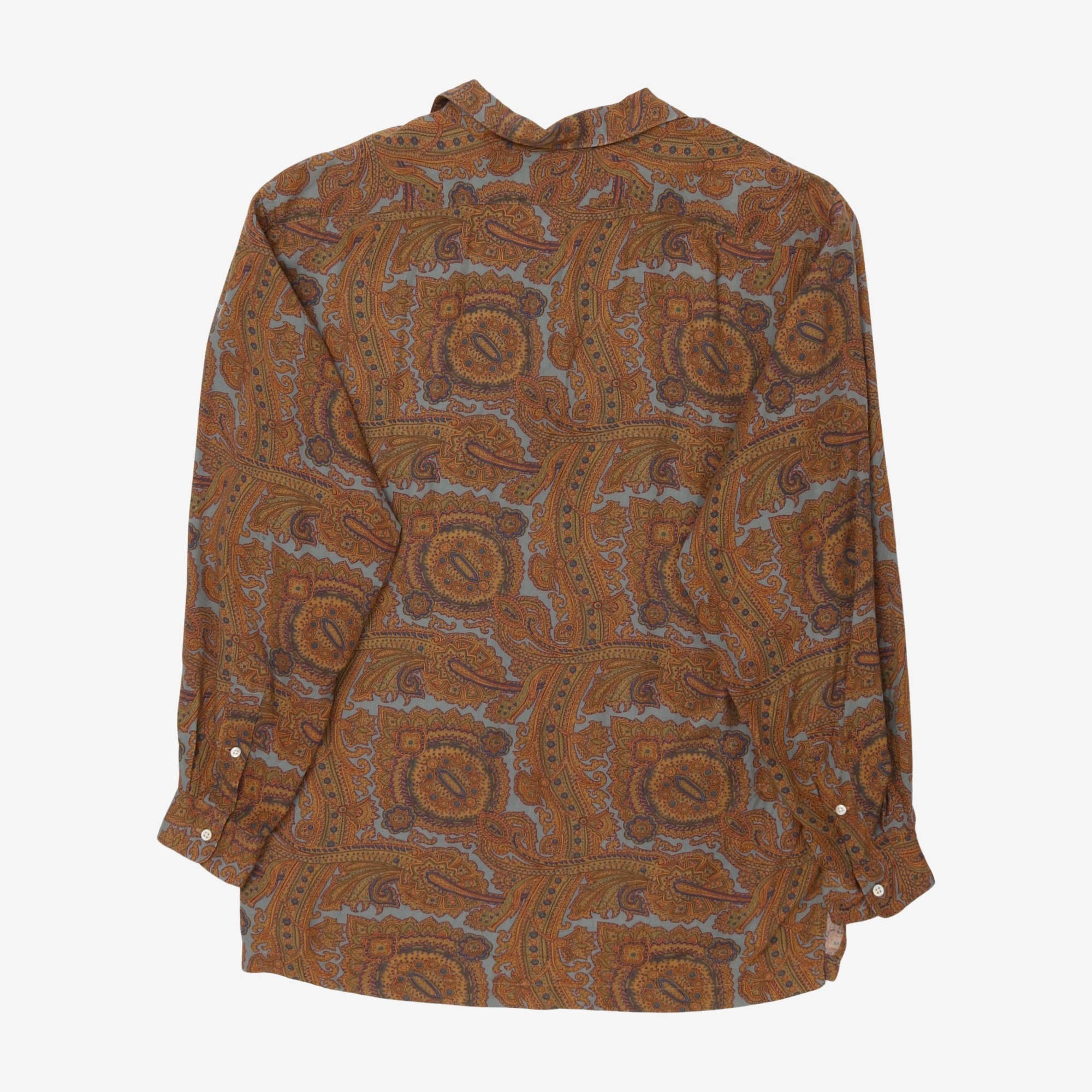 Oversized Pailsey Camp Collar Shirt