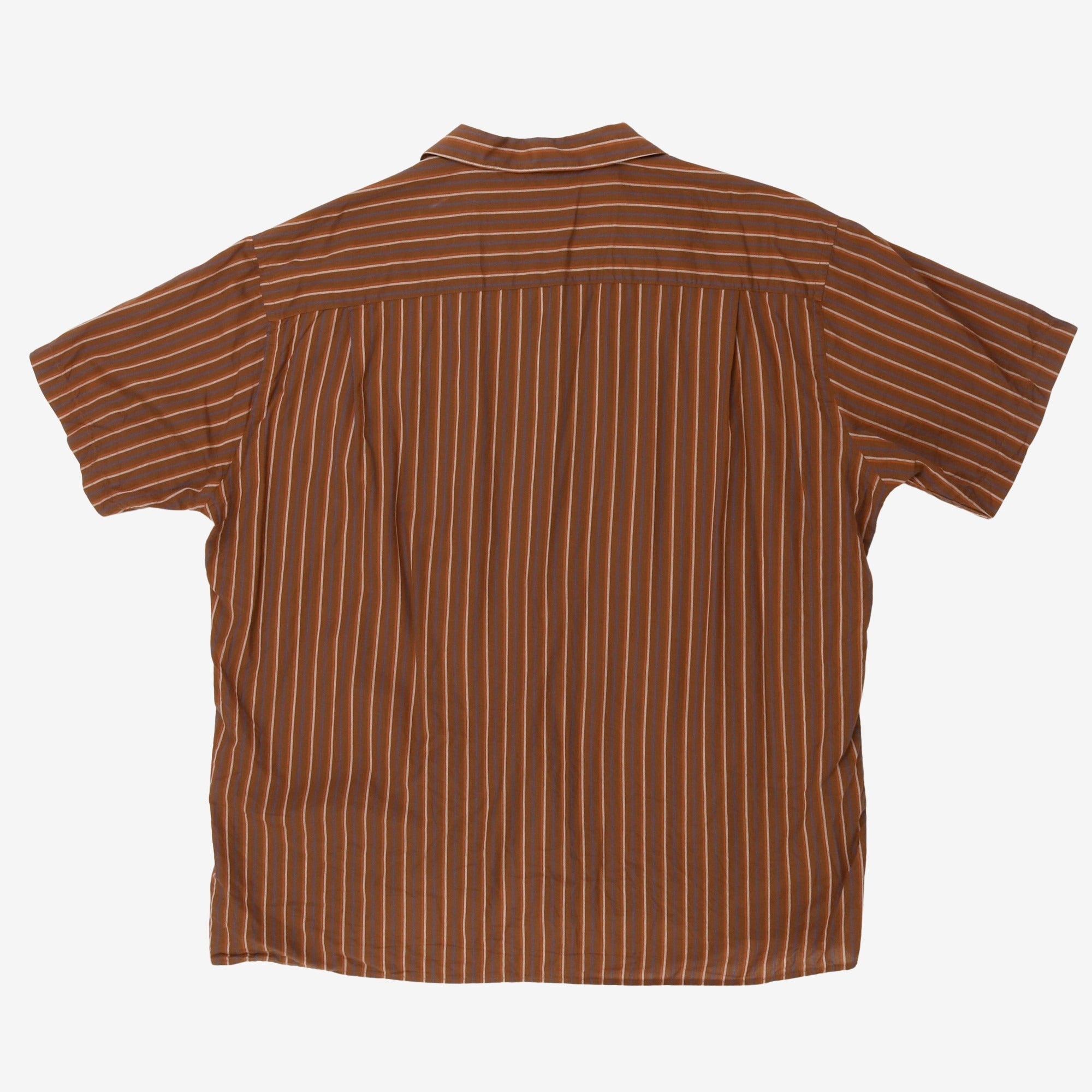 SS Striped Camp Collar Shirt