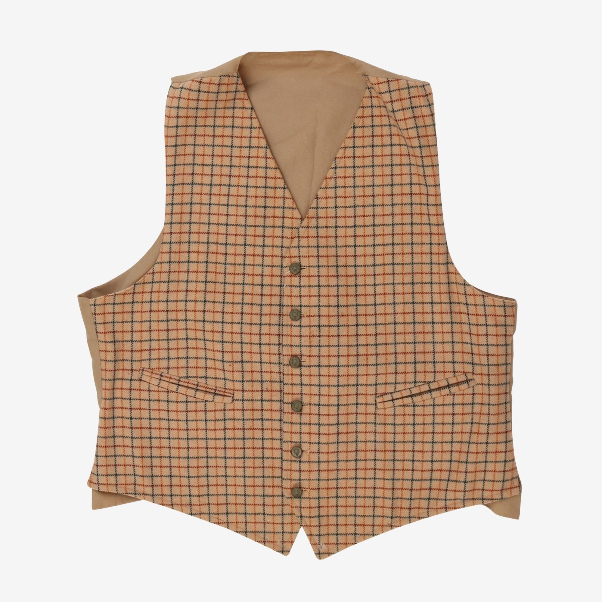 Reversible Moleskin Tweed Check Vest