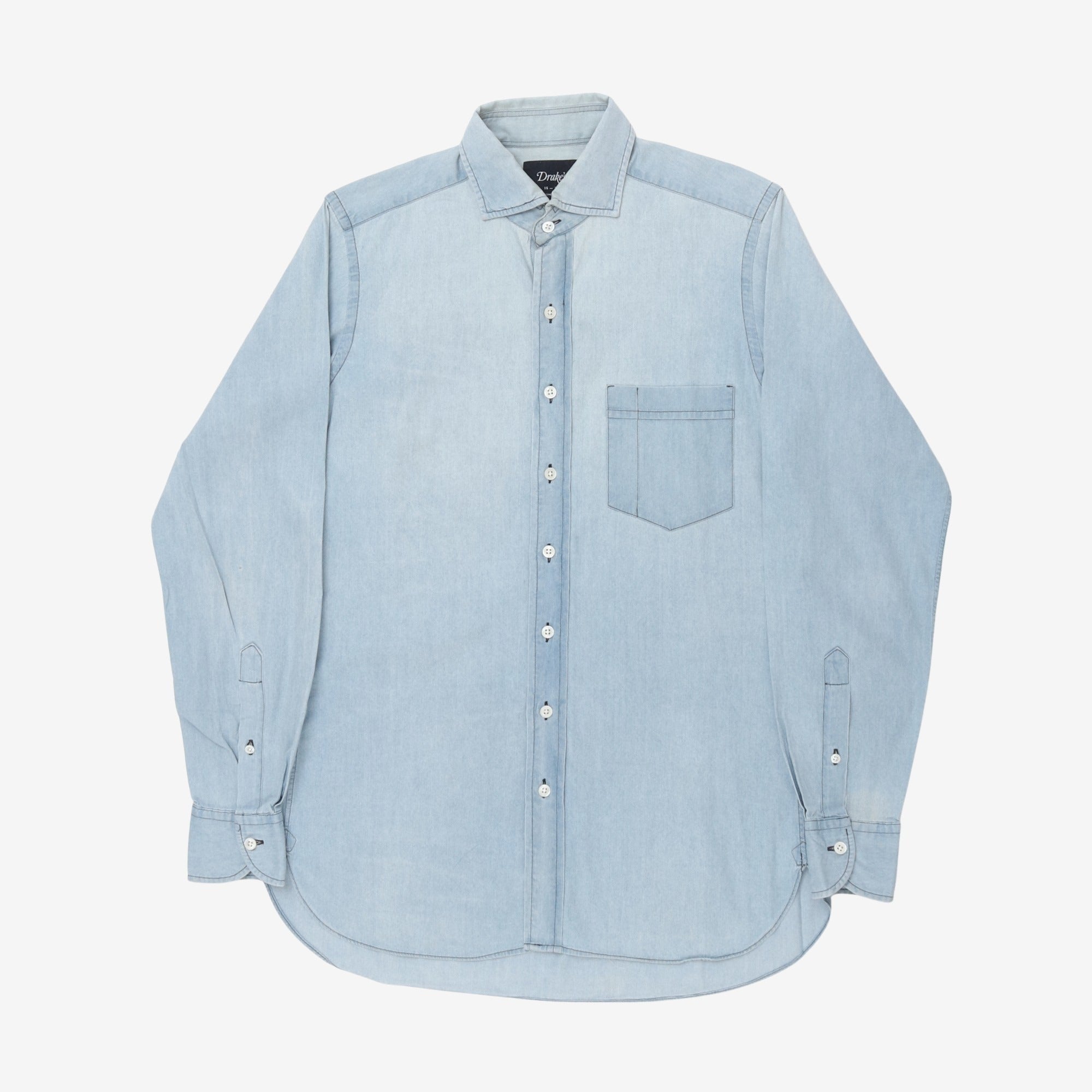 One Pocket Denim Work Shirt