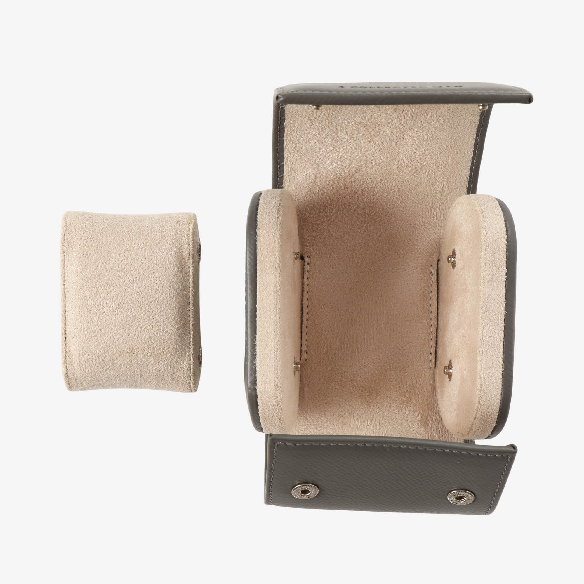 Grained Leather One Watch Roll