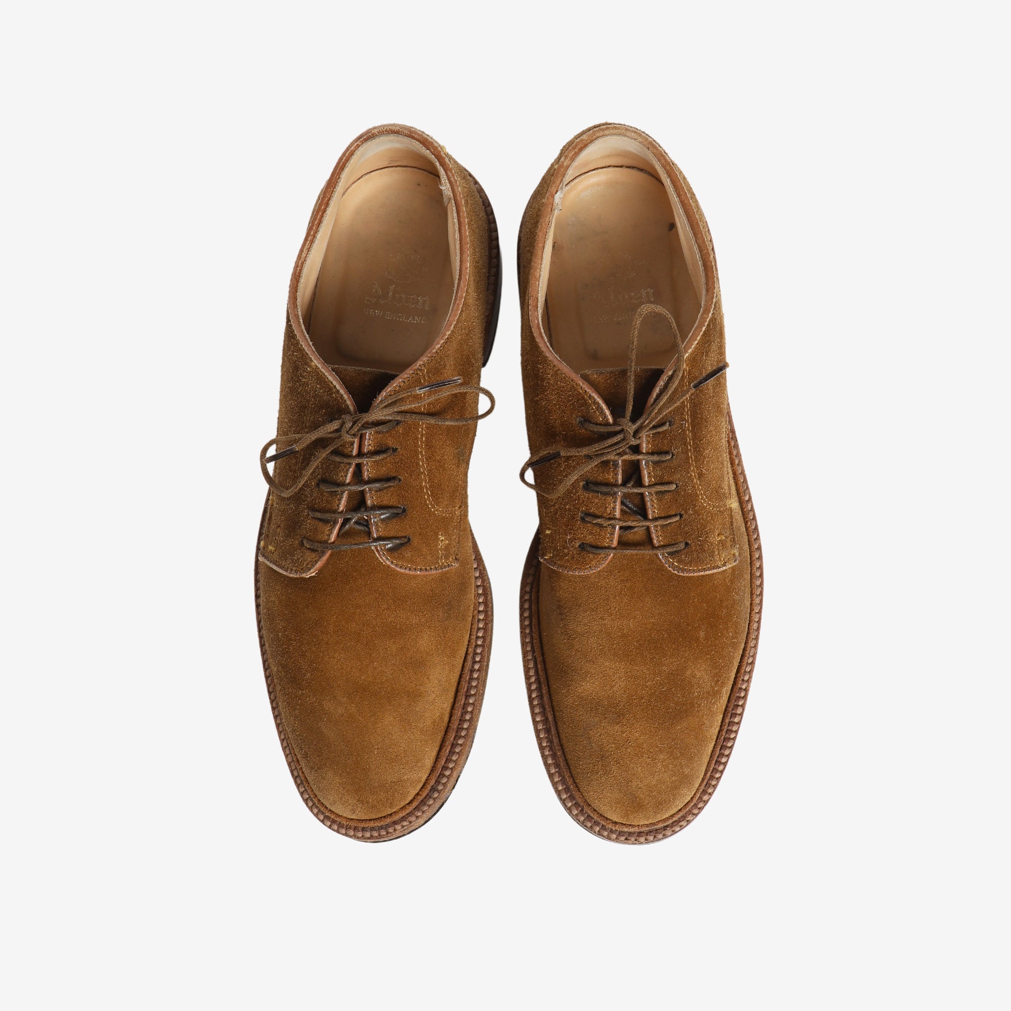 Suede Plain Toe Blucher