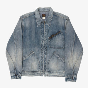 Denim Zip Front Jacket
