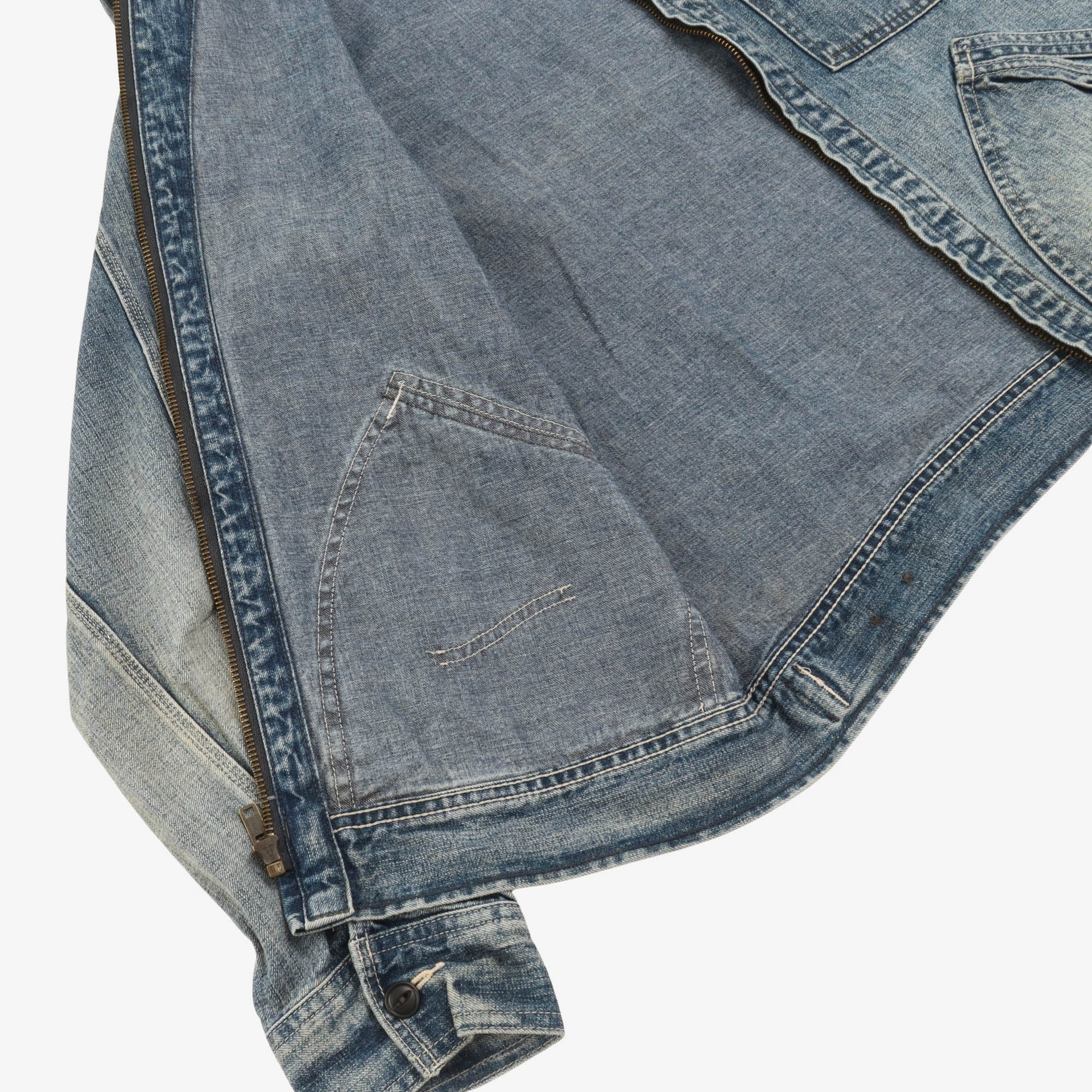Denim Zip Front Jacket