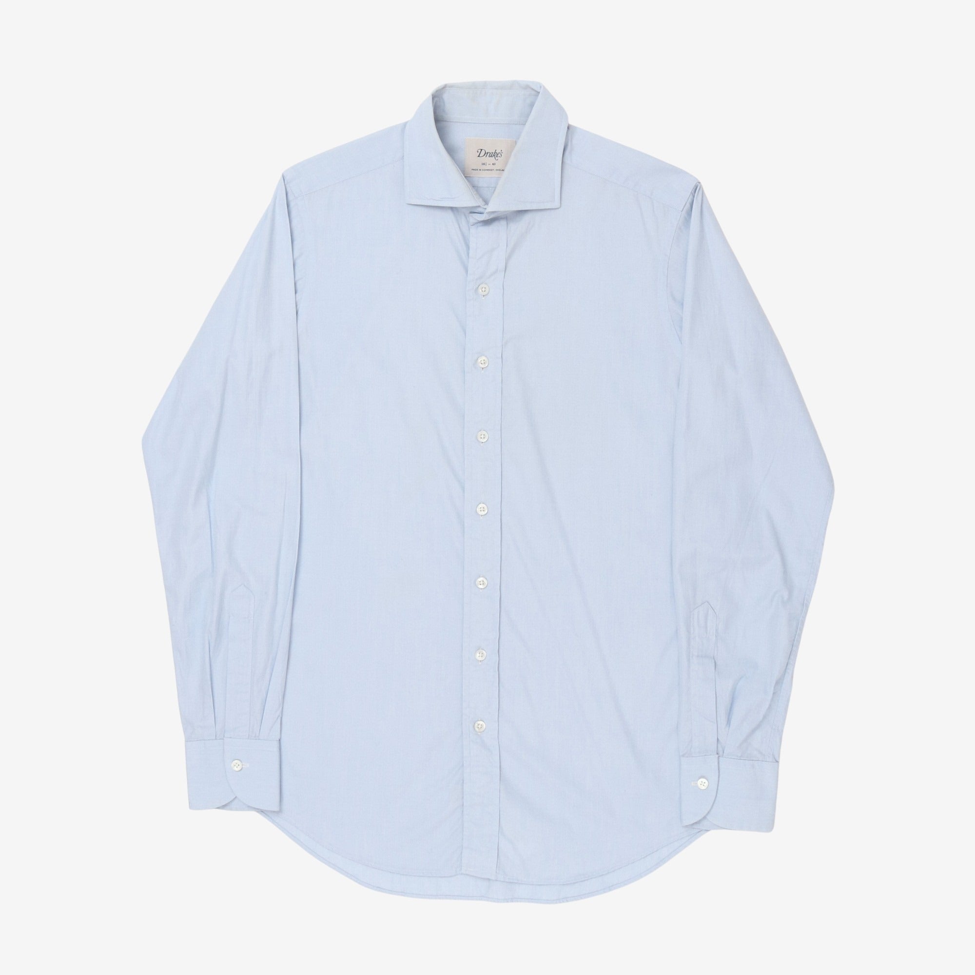 Cotton Spread Collar Shirt