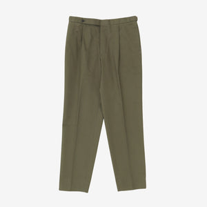 Pleated Twill Suit Pants