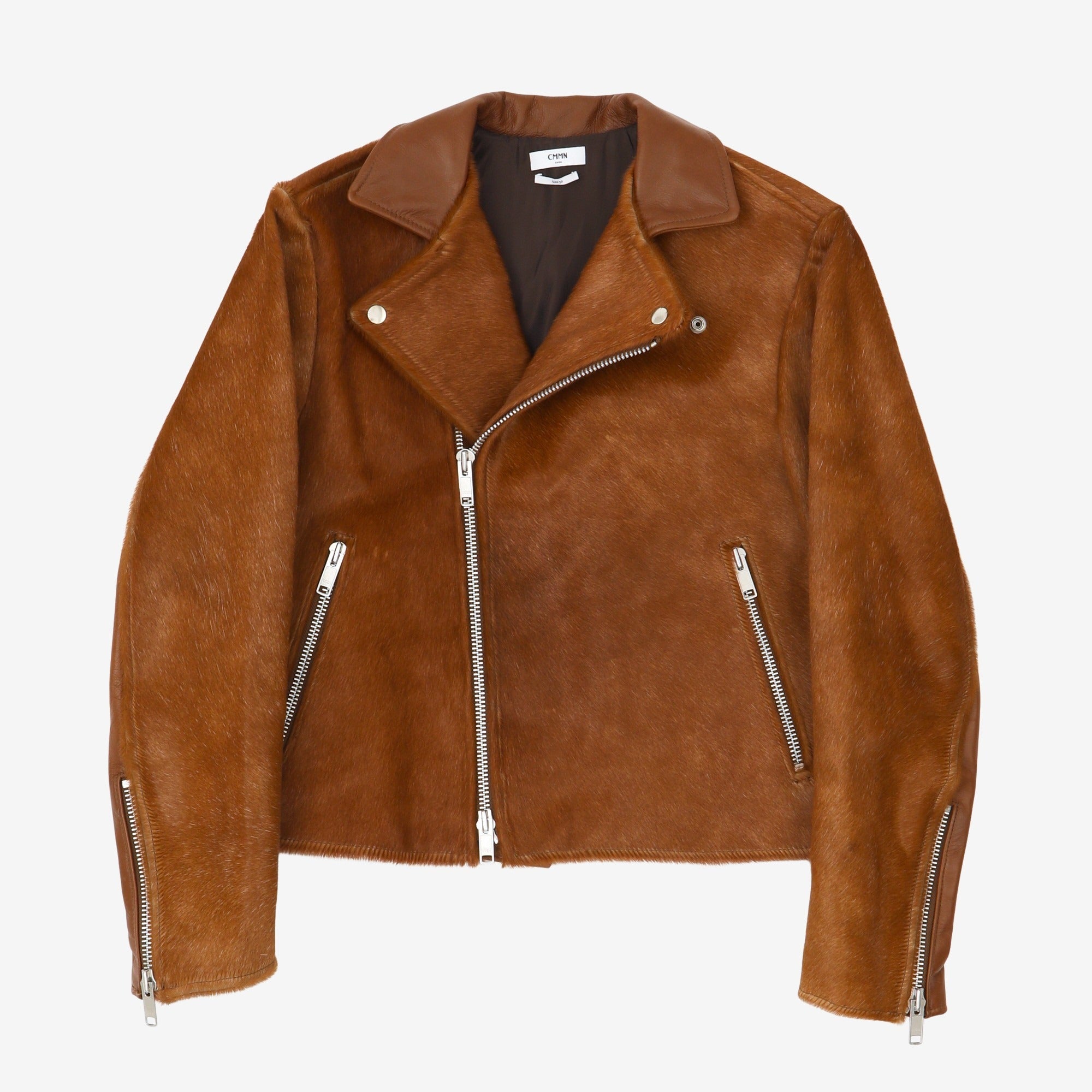 Leather Fur Biker Jacket
