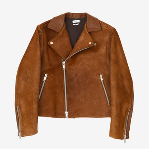 Leather Fur Biker Jacket