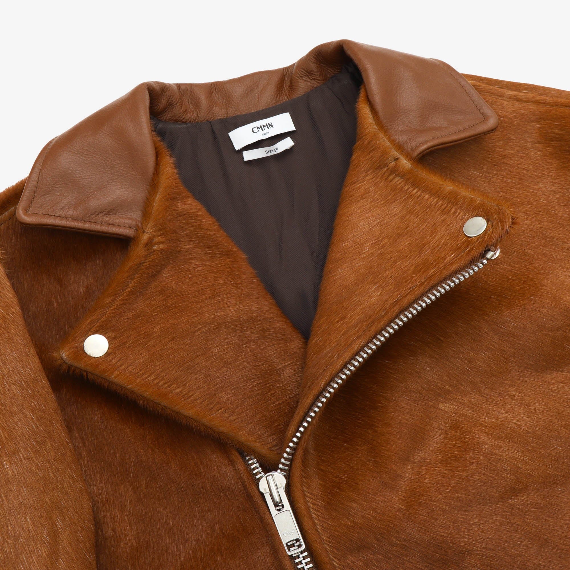 Leather Fur Biker Jacket