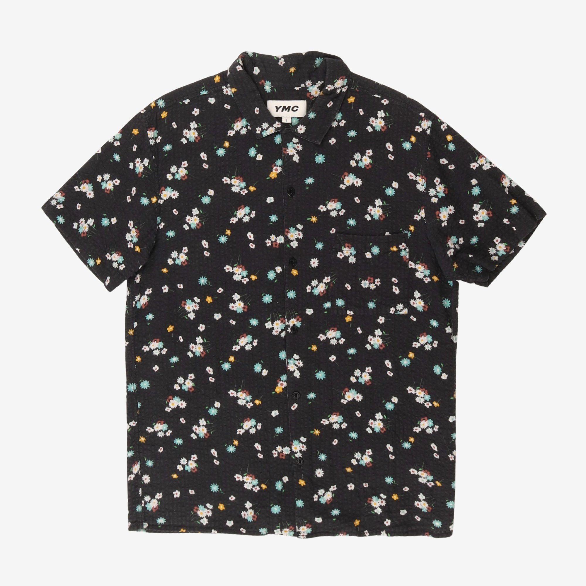 SS Seersucker Floral Shirt