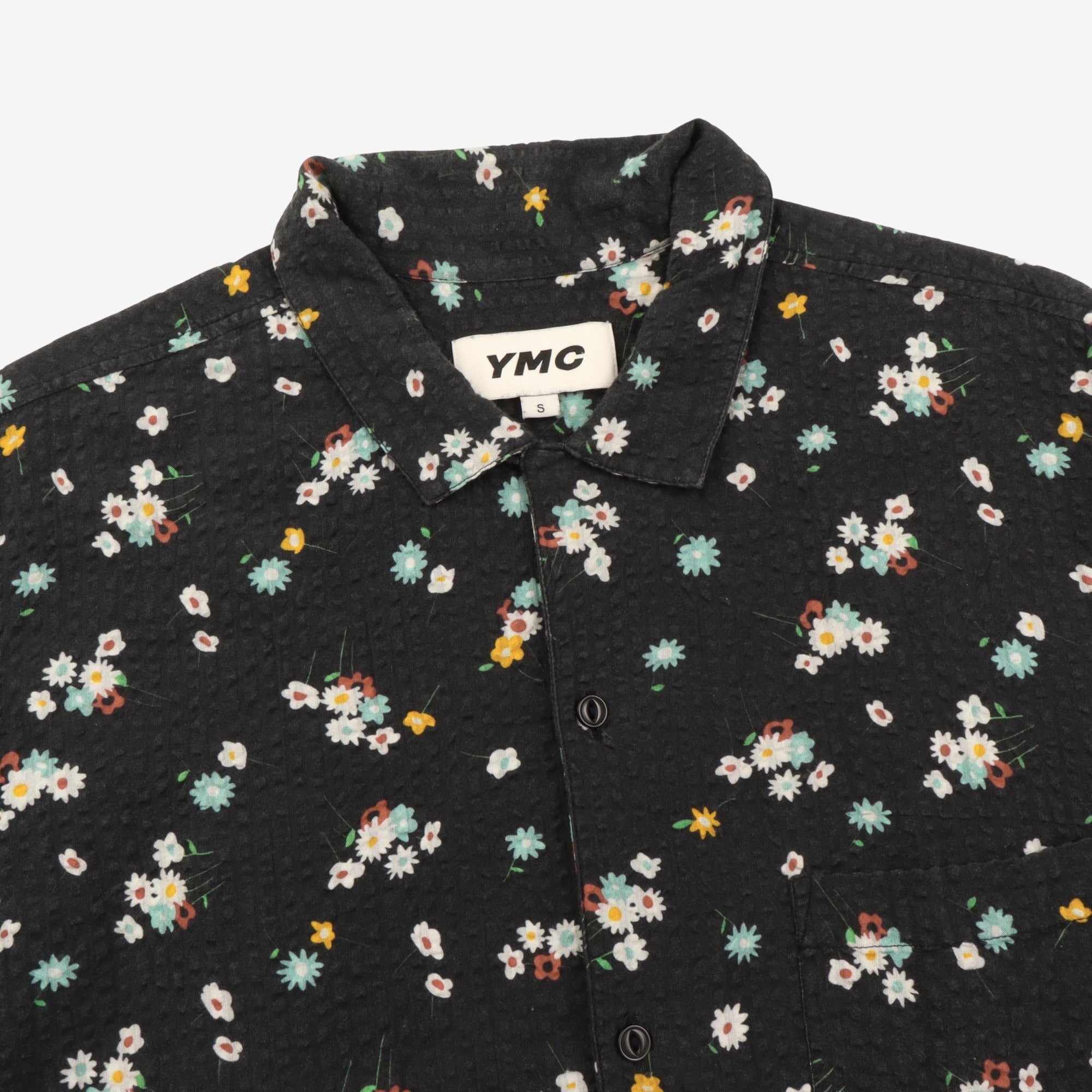 SS Seersucker Floral Shirt