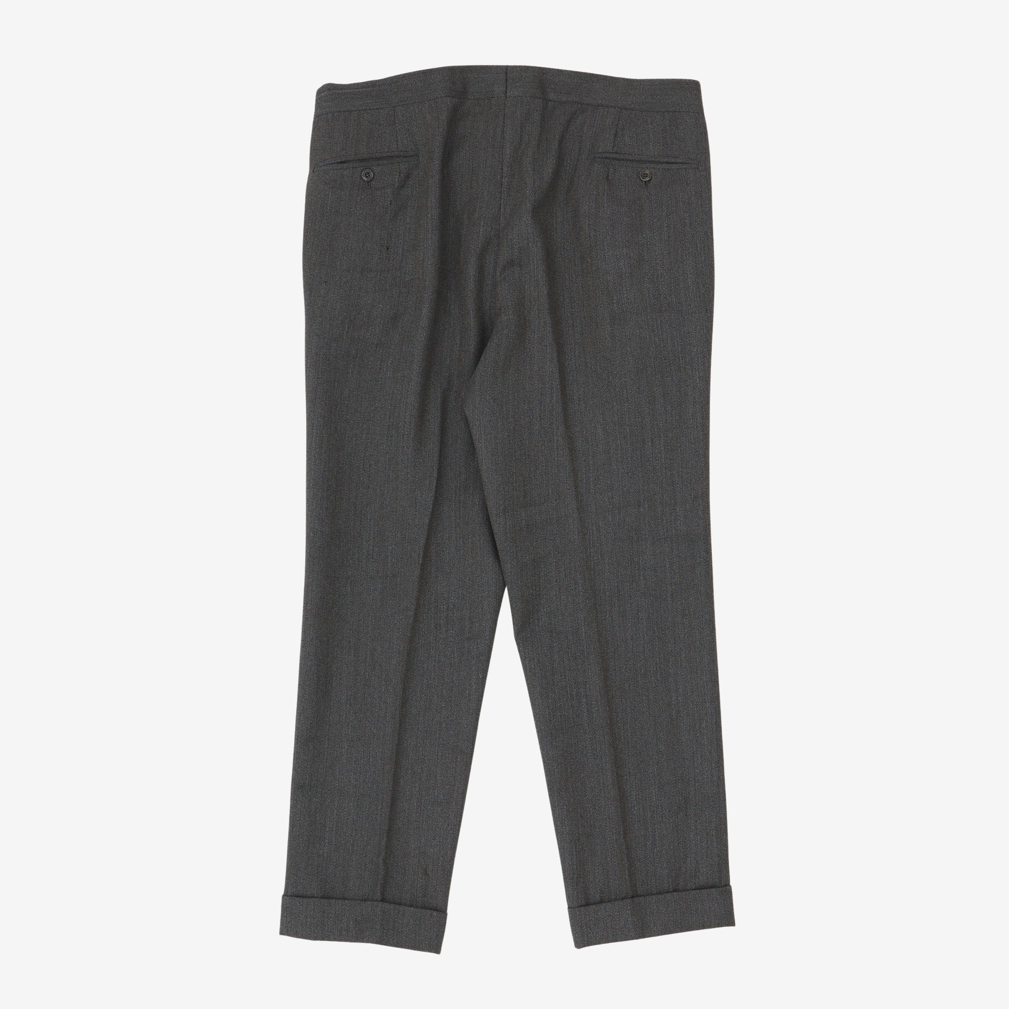 Wool Pleated Trousers (38W x 28.5L)