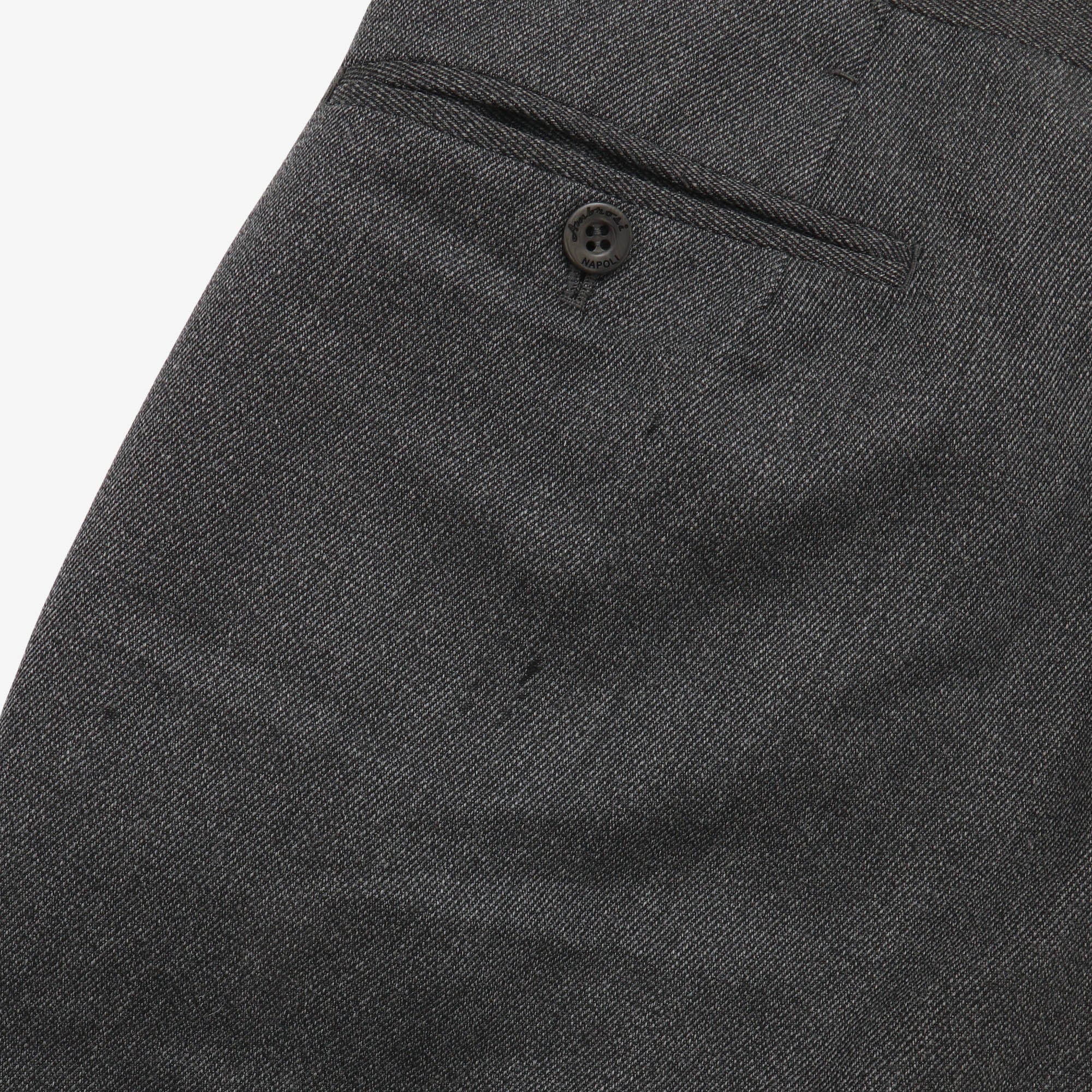 Wool Pleated Trousers (38W x 28.5L)