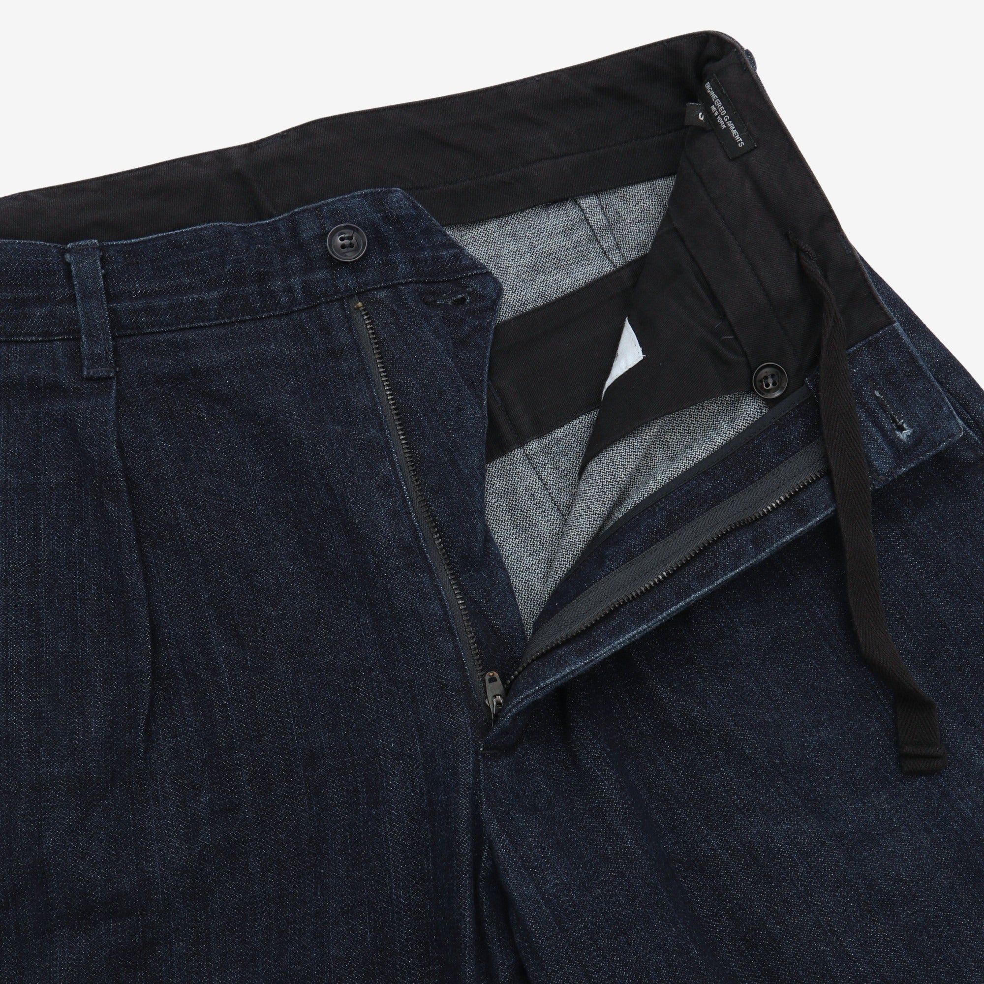 Pleated Denim Pant