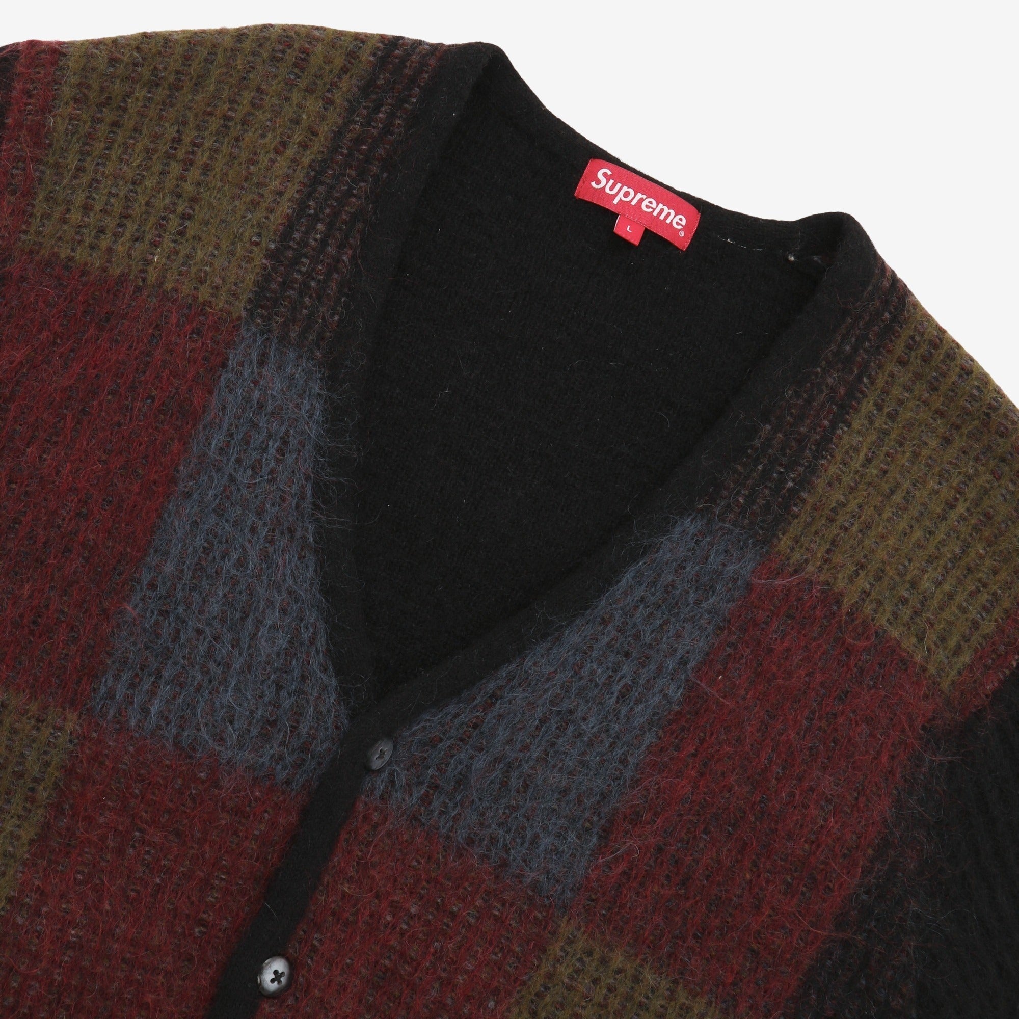 Brushed Grid Cardigan